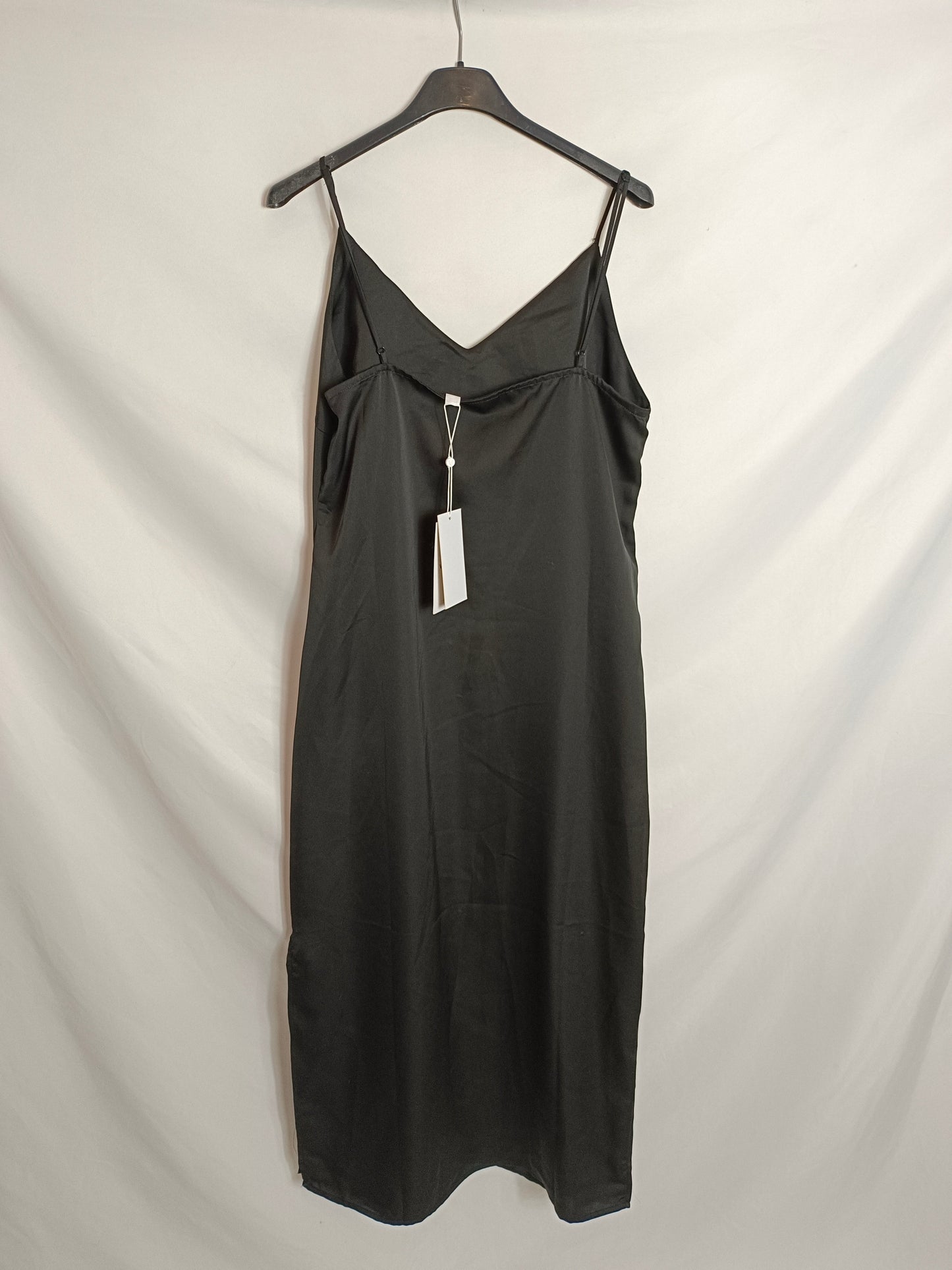 VILA CLOTHES. Black slip dress, size 38