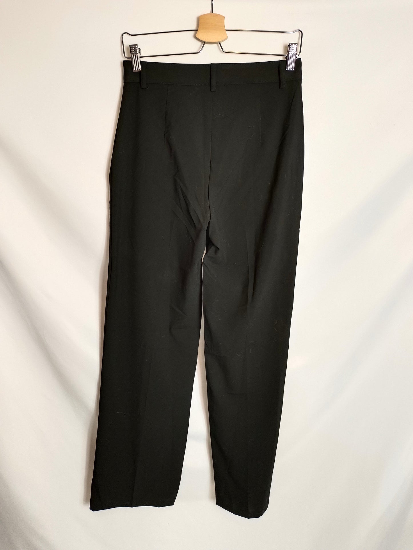 PULL&BEAR. Pantalón ancho negro T.m