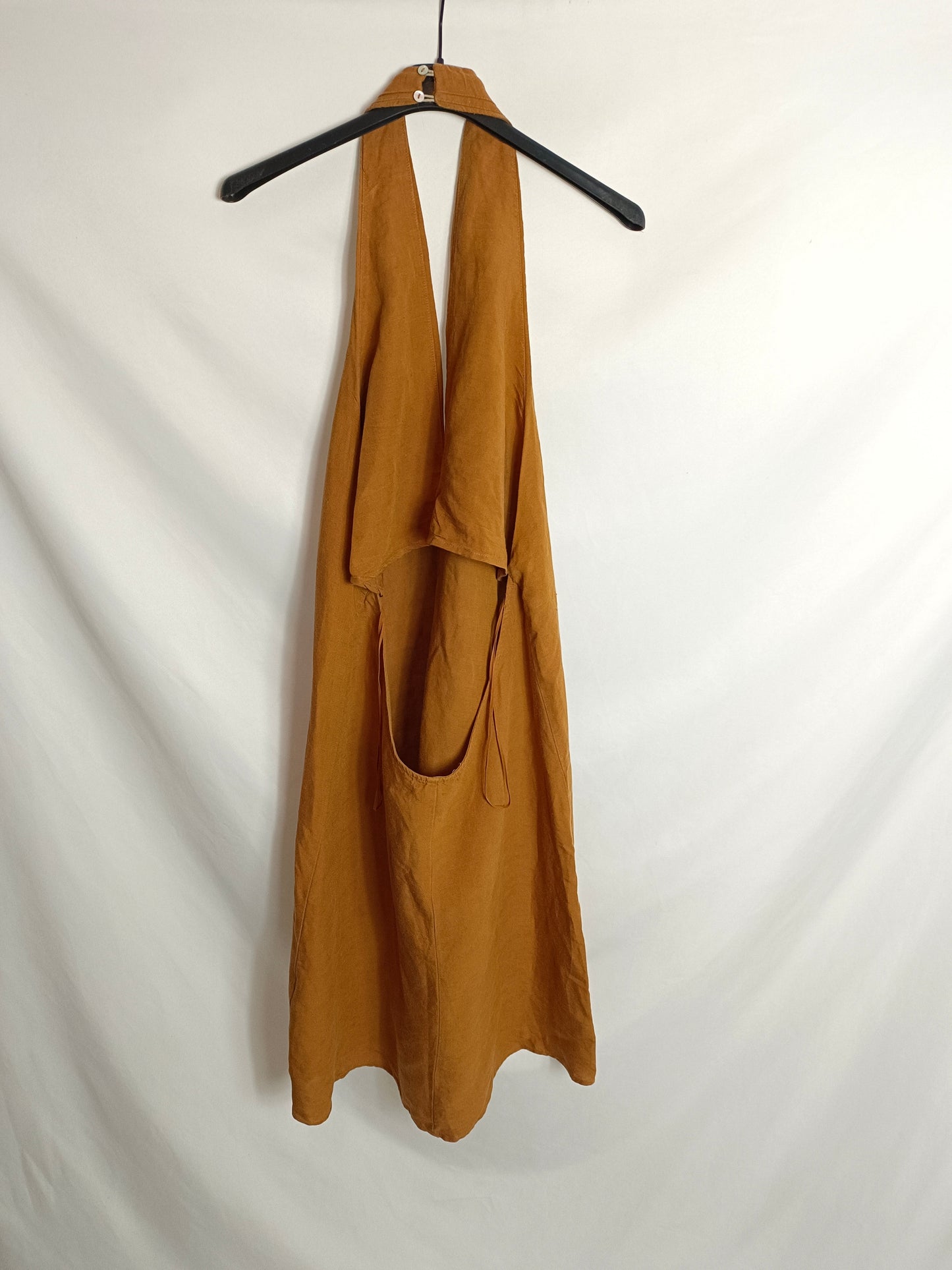 OYSHO. Vestido teja lino T.M