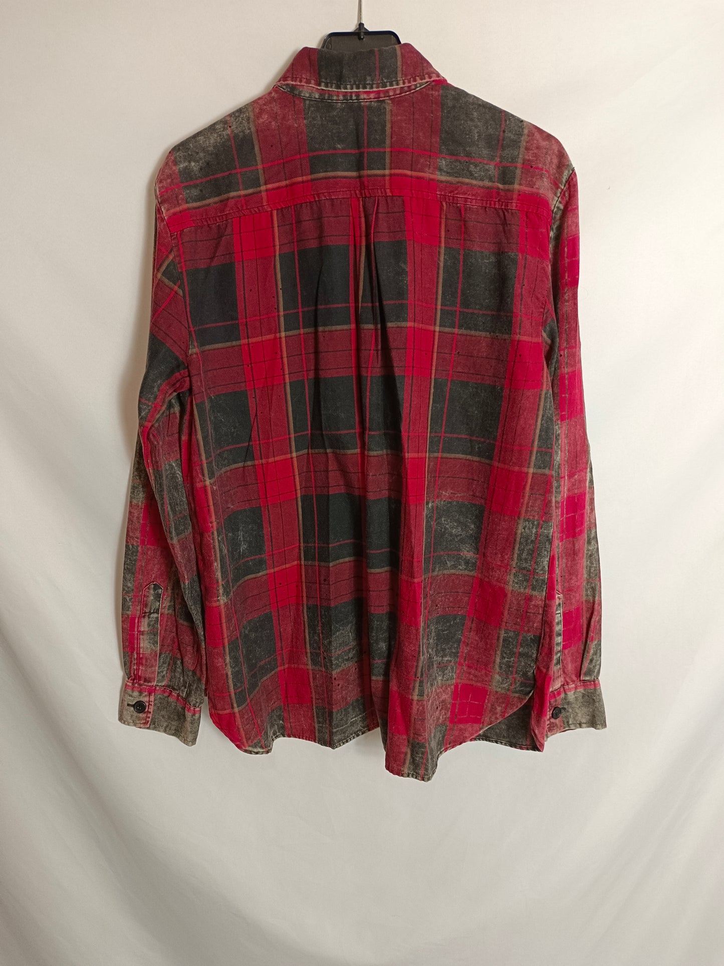 ZARA. Camisa cuadros desgastada T.l