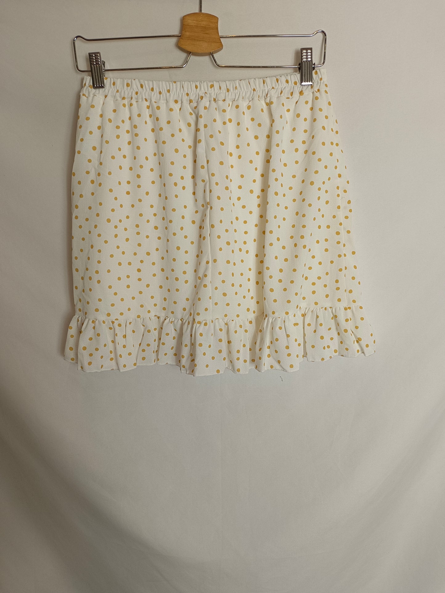VALENTINA.Falda blanca lunares T.m