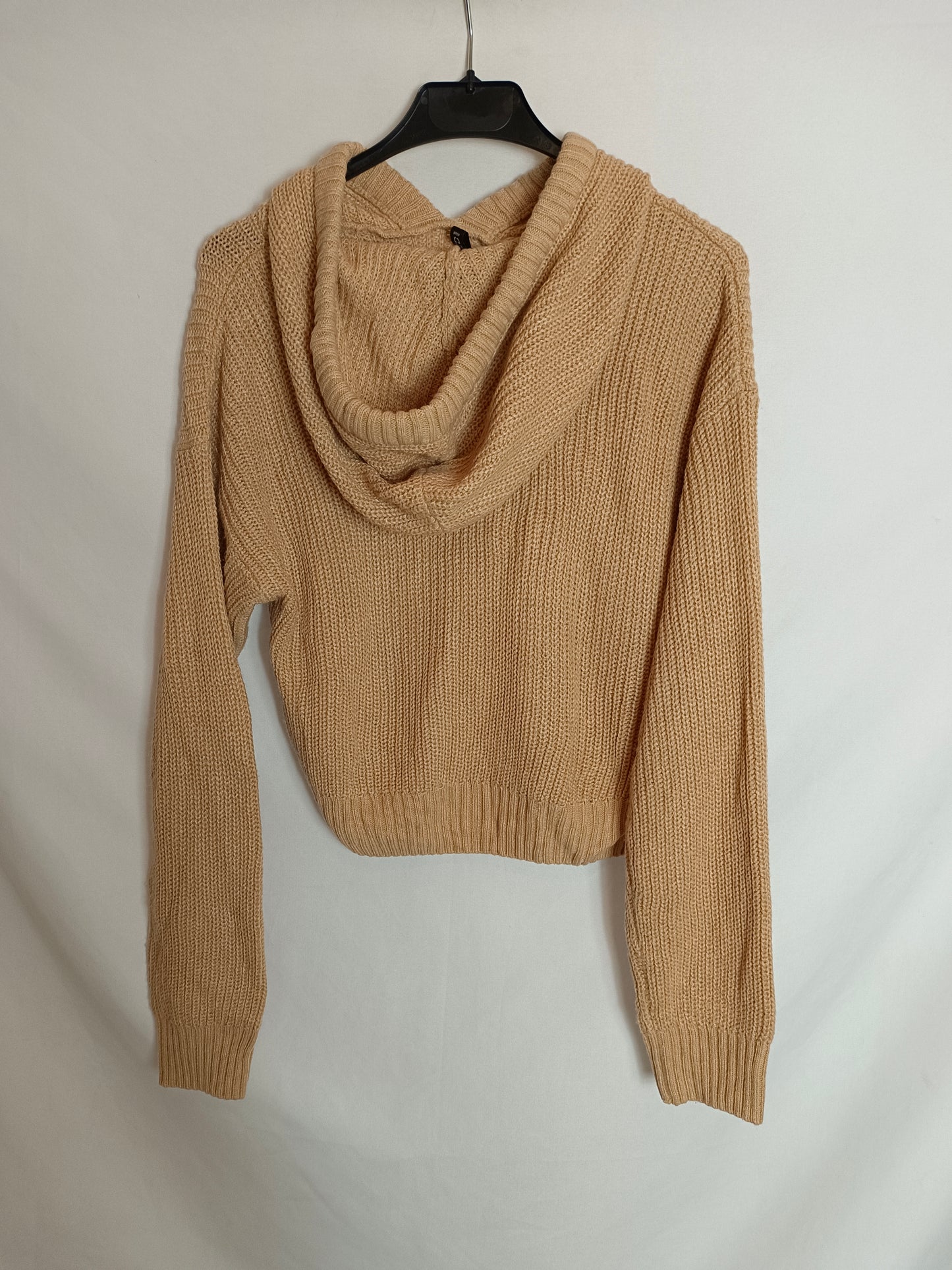 H&M. Jersey beige capucha T.xs