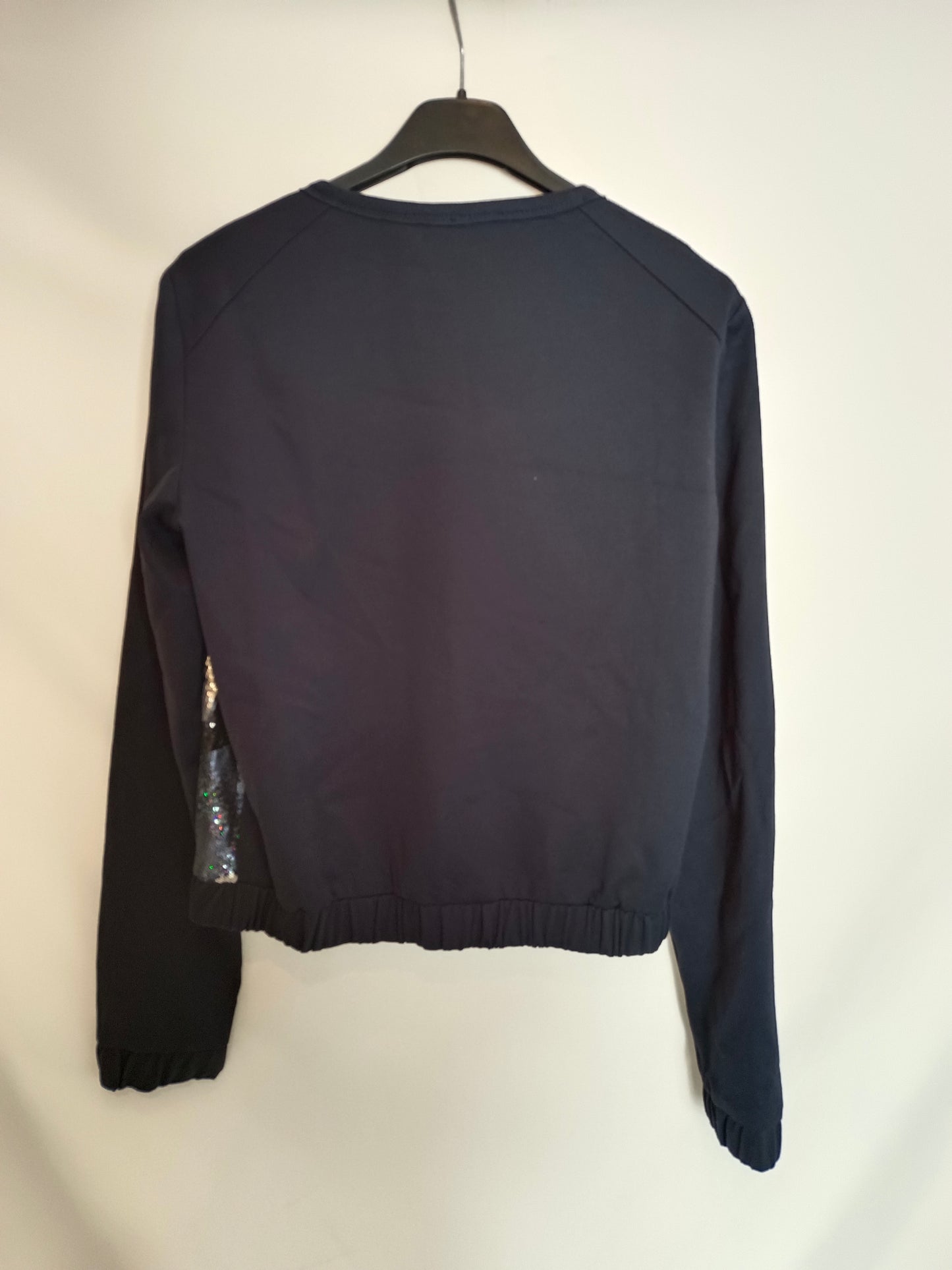 OKY COKY. Chaqueta azul lentejuelas T.38