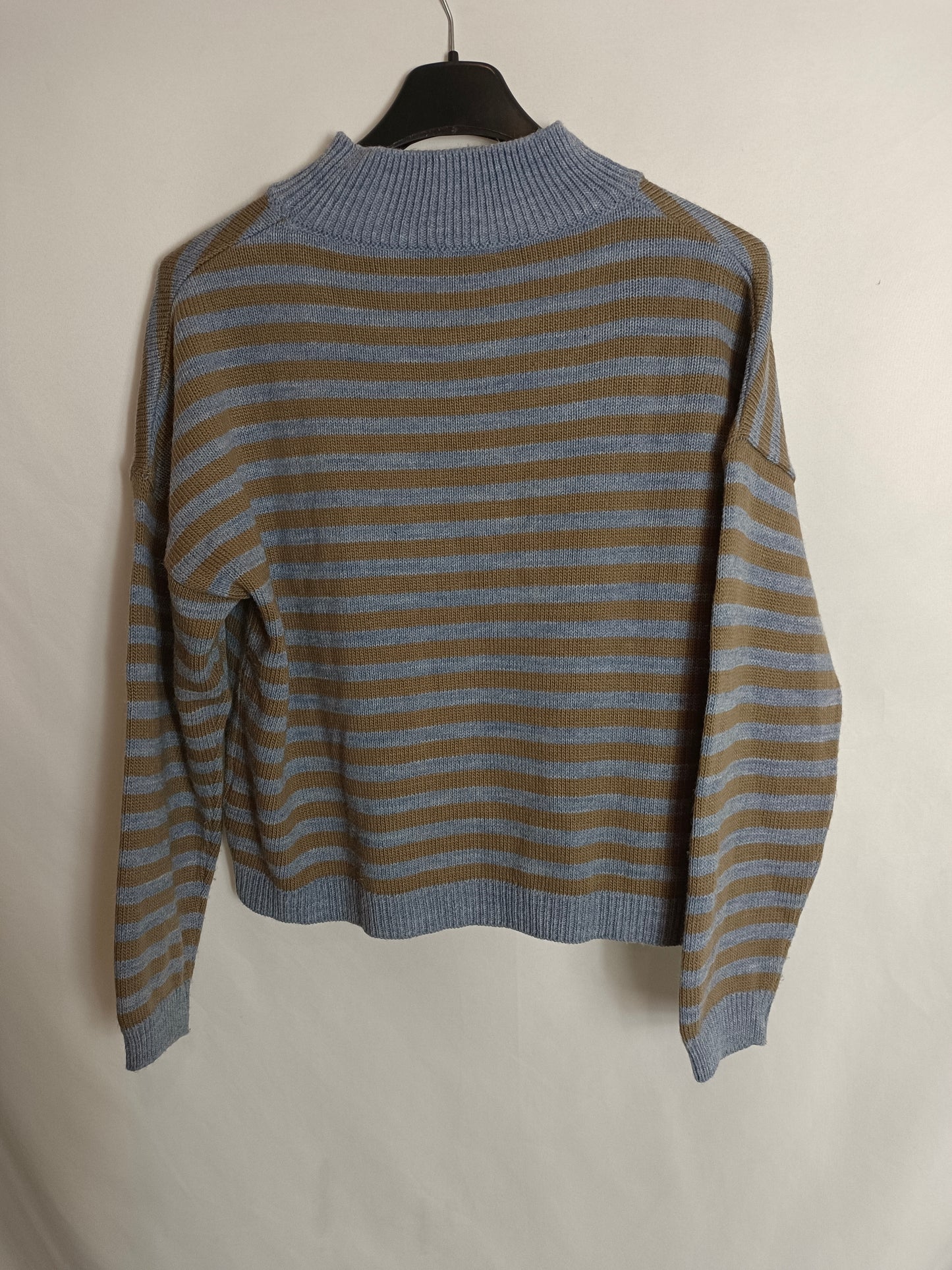 NOON. Blue and beige striped sweater T.xs