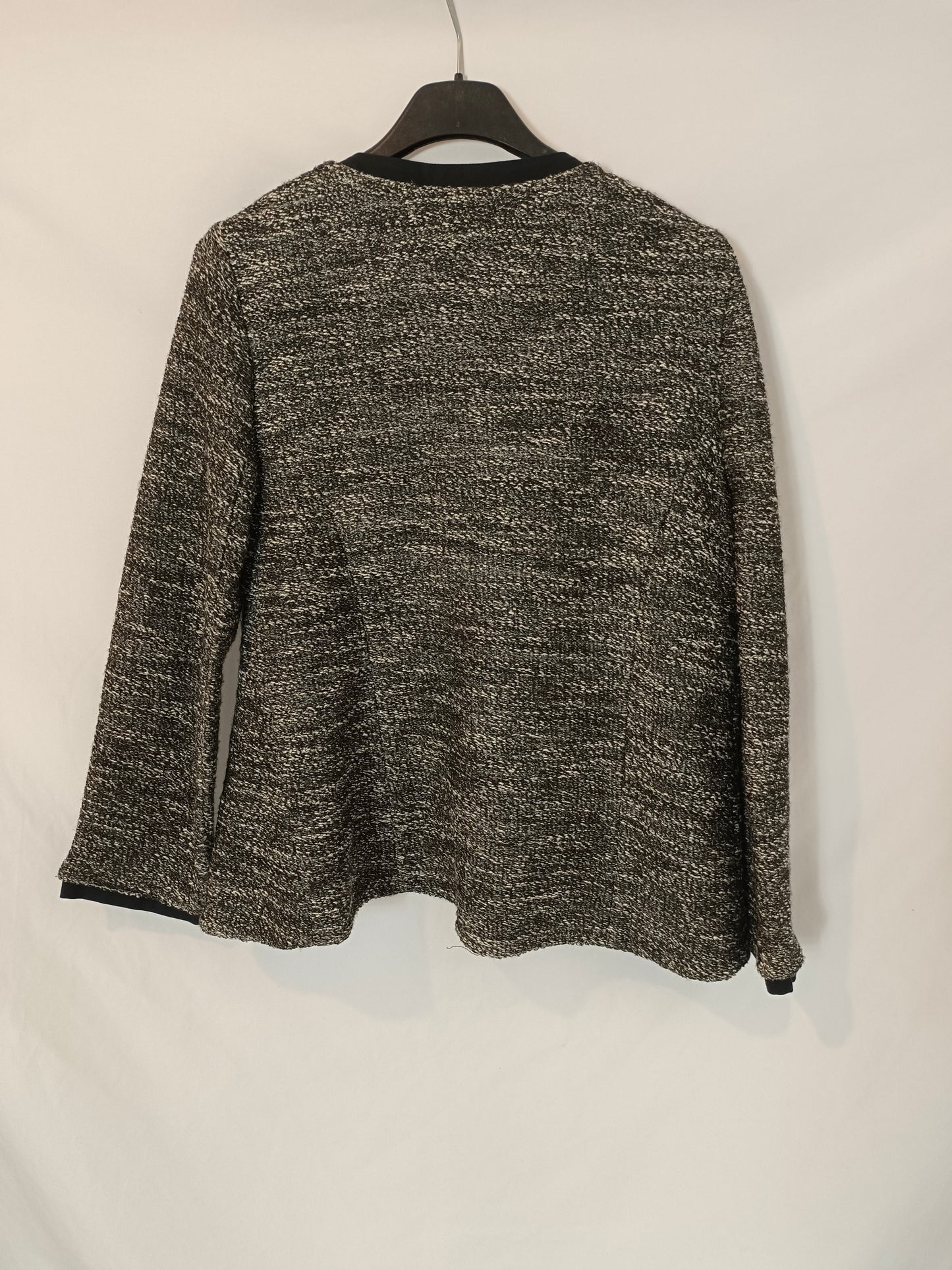 COMPTOIR DES COTONNIERS. chaqueta tweed negro T.38