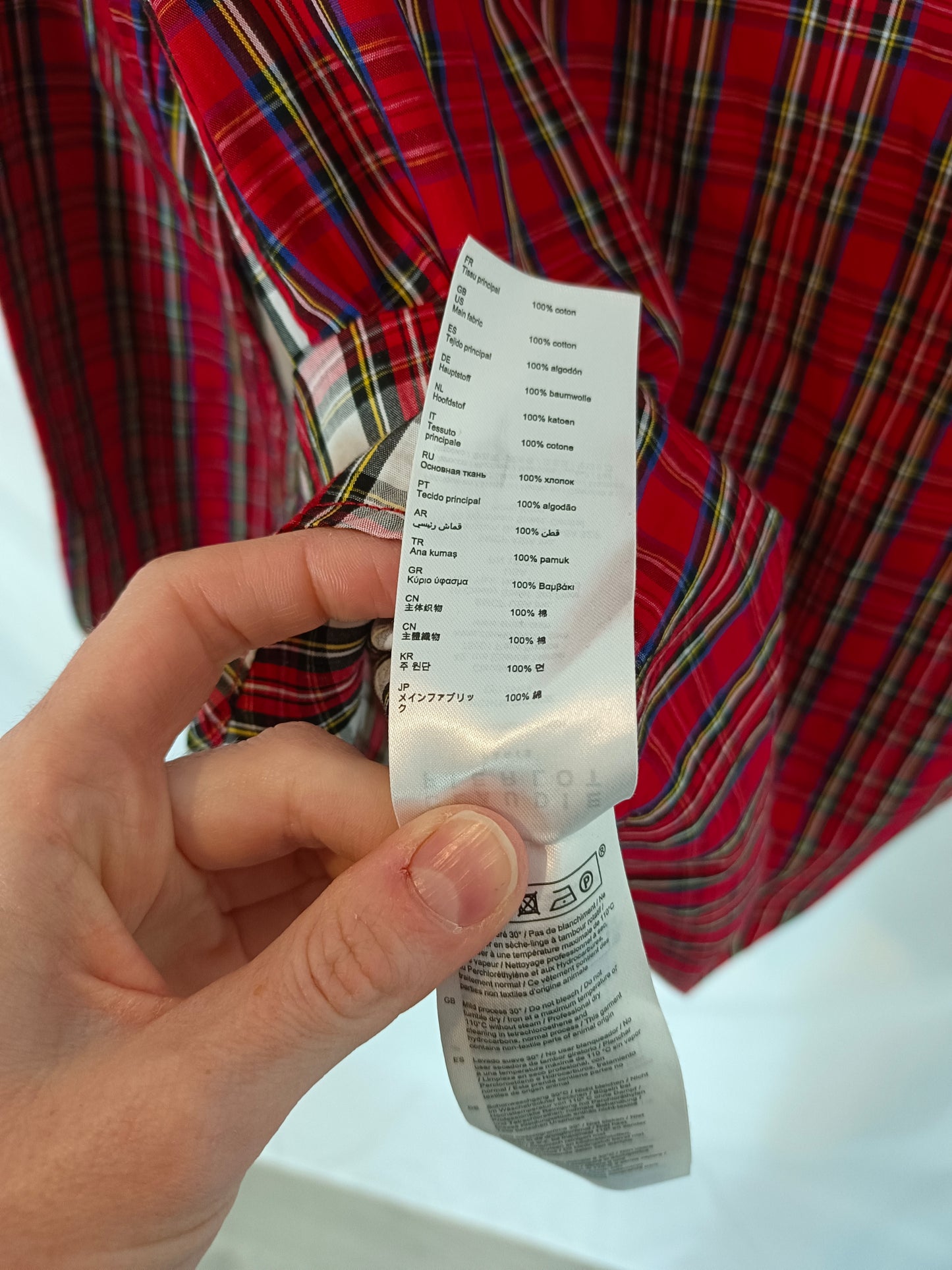 CLAUDIE PIERLOT. Camisa cuadros encaje T.38