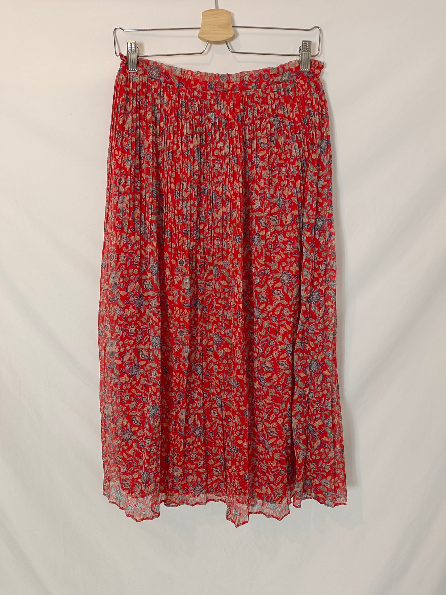 MANGO. Floral midi skirt Tm