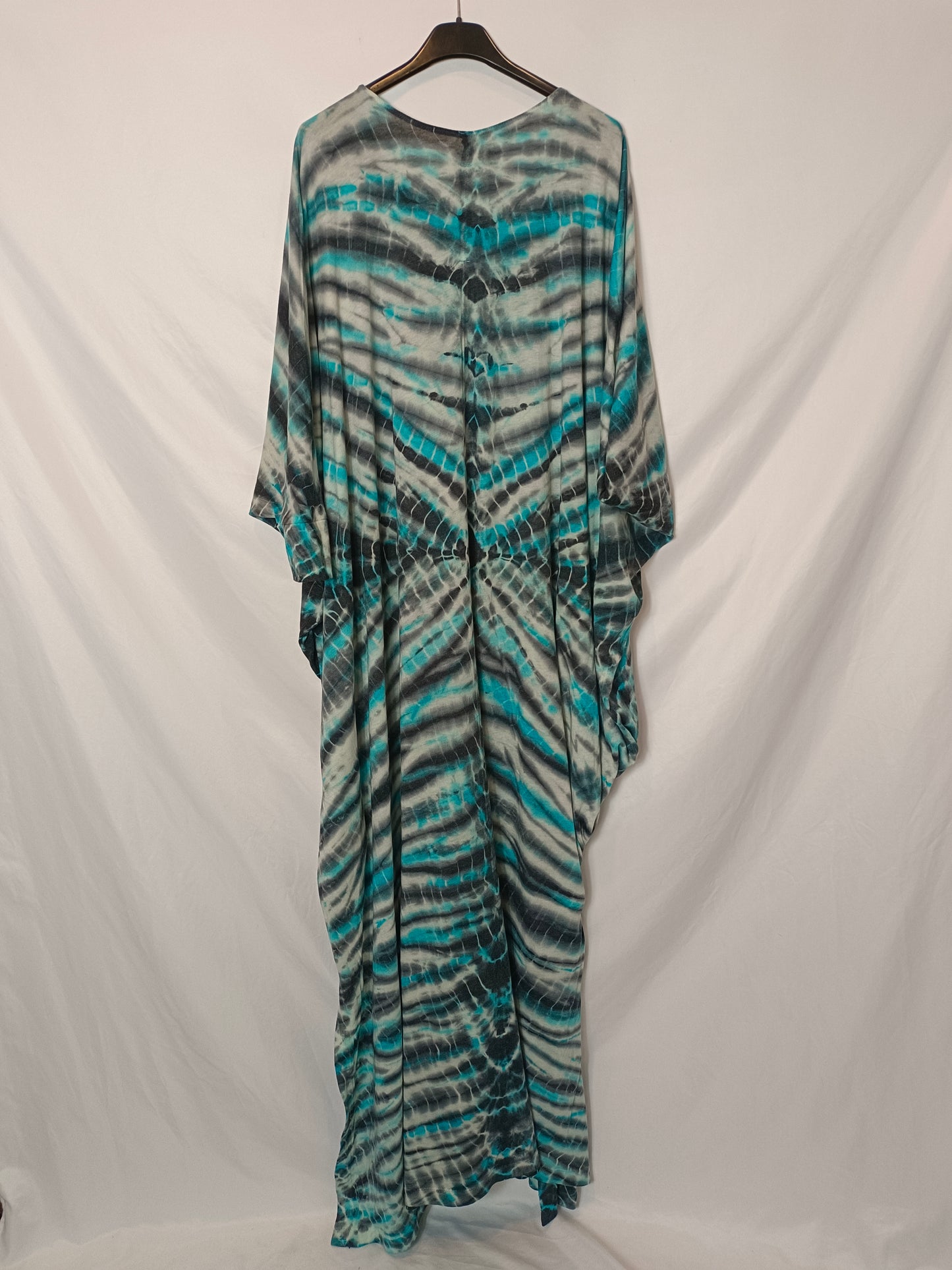 RAQUEL ALLEGRA. Long tie-dye caftan Ts