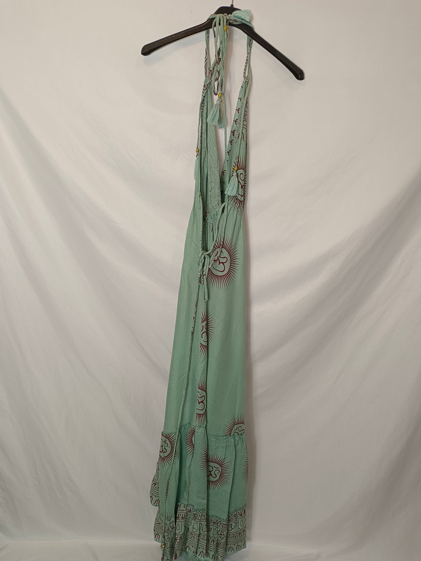 OTHERS. Green hippie print dress YOUR (s/m)