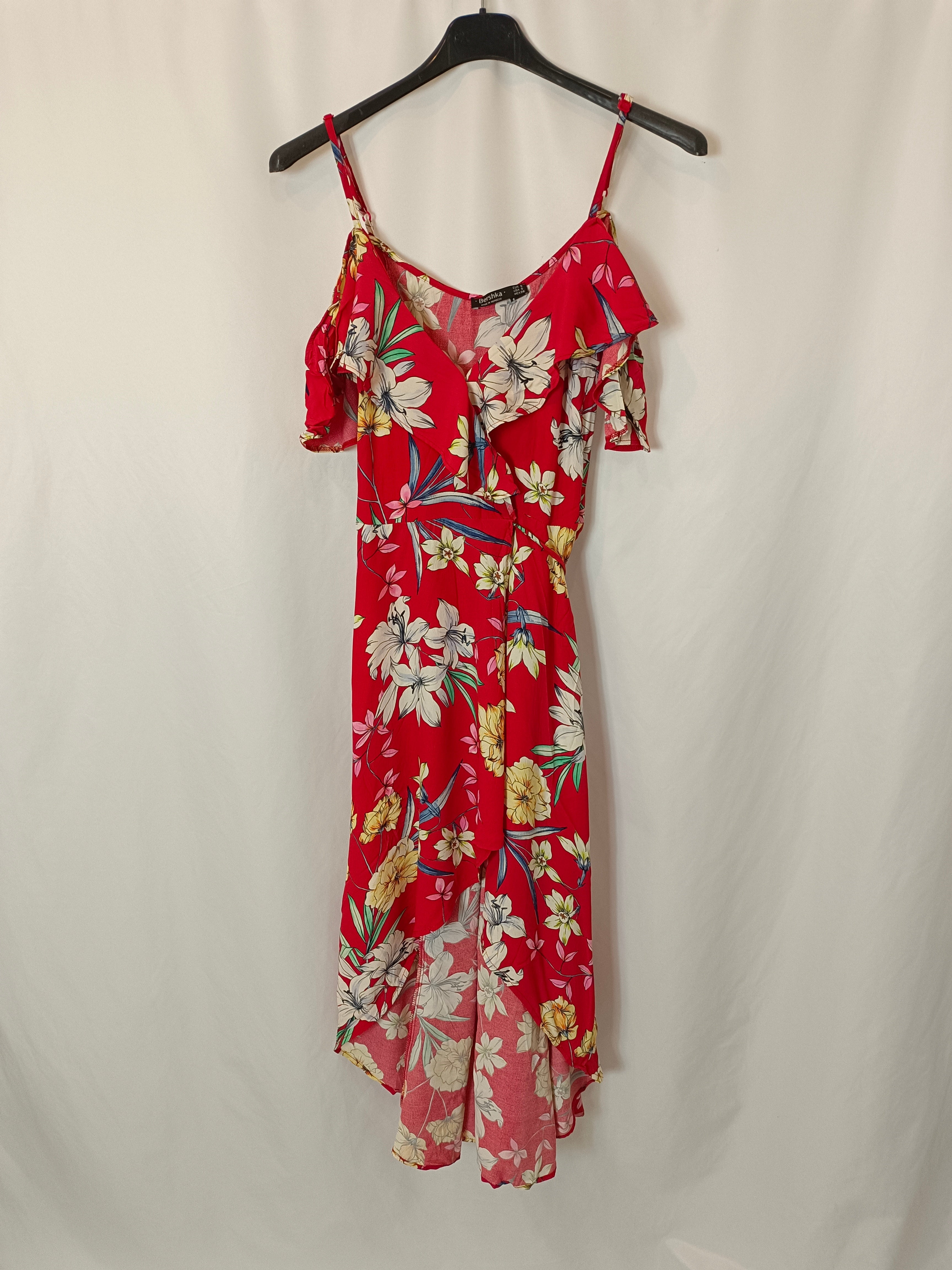 BERSHKA. Floral wrap dress Ts – Hibuy market