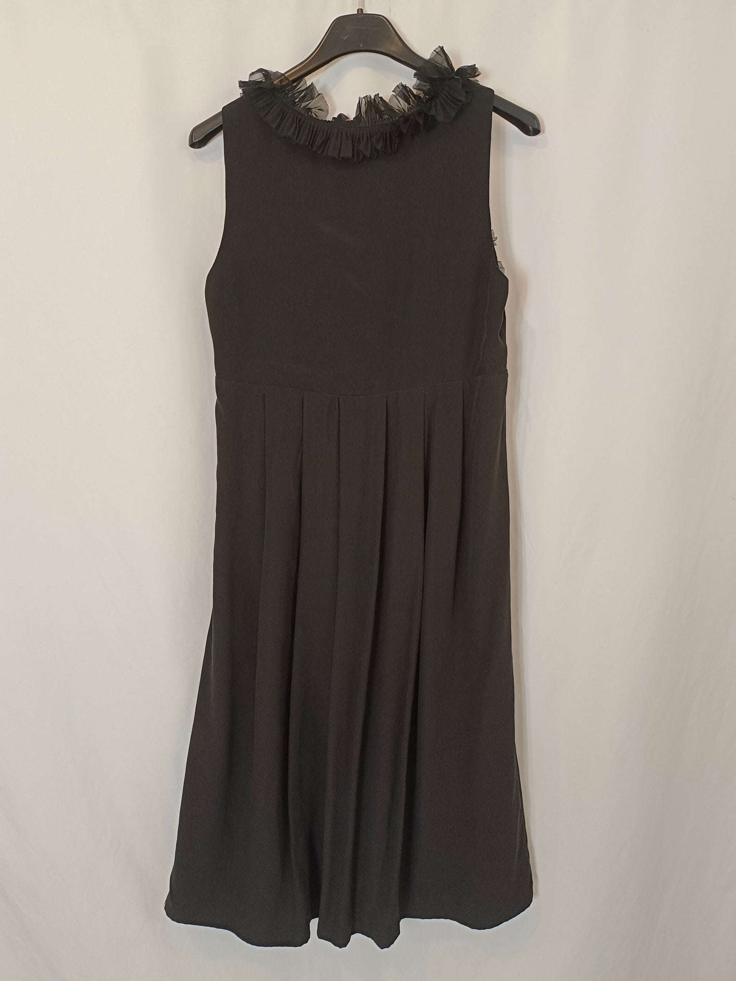 CHARACTER. Black silk midi dress, size 42