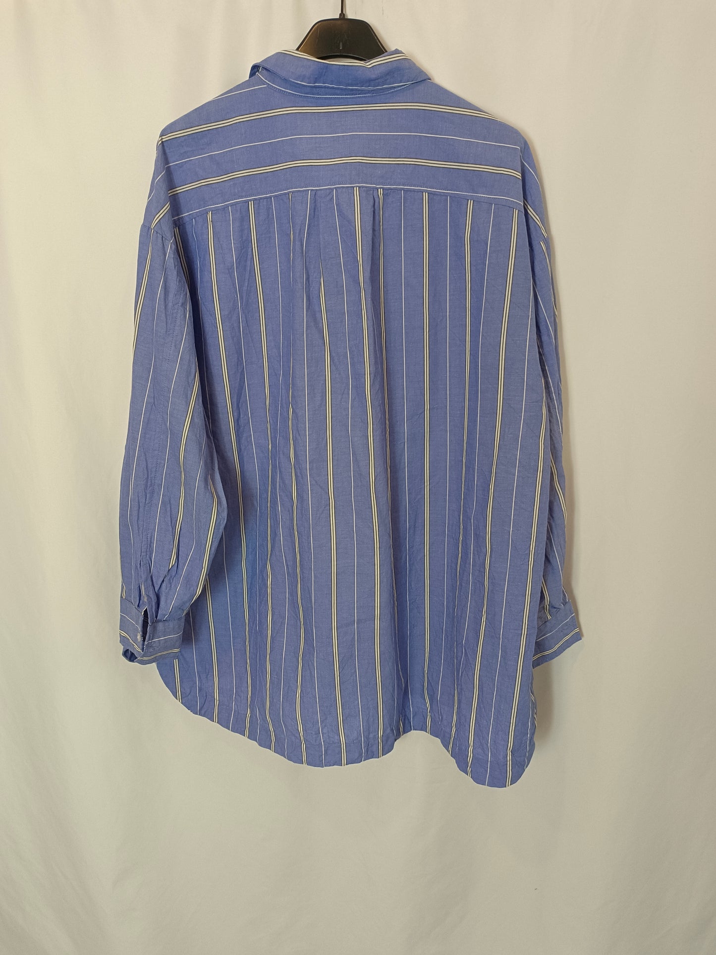 LEFTIES. Blue striped Ts blouse