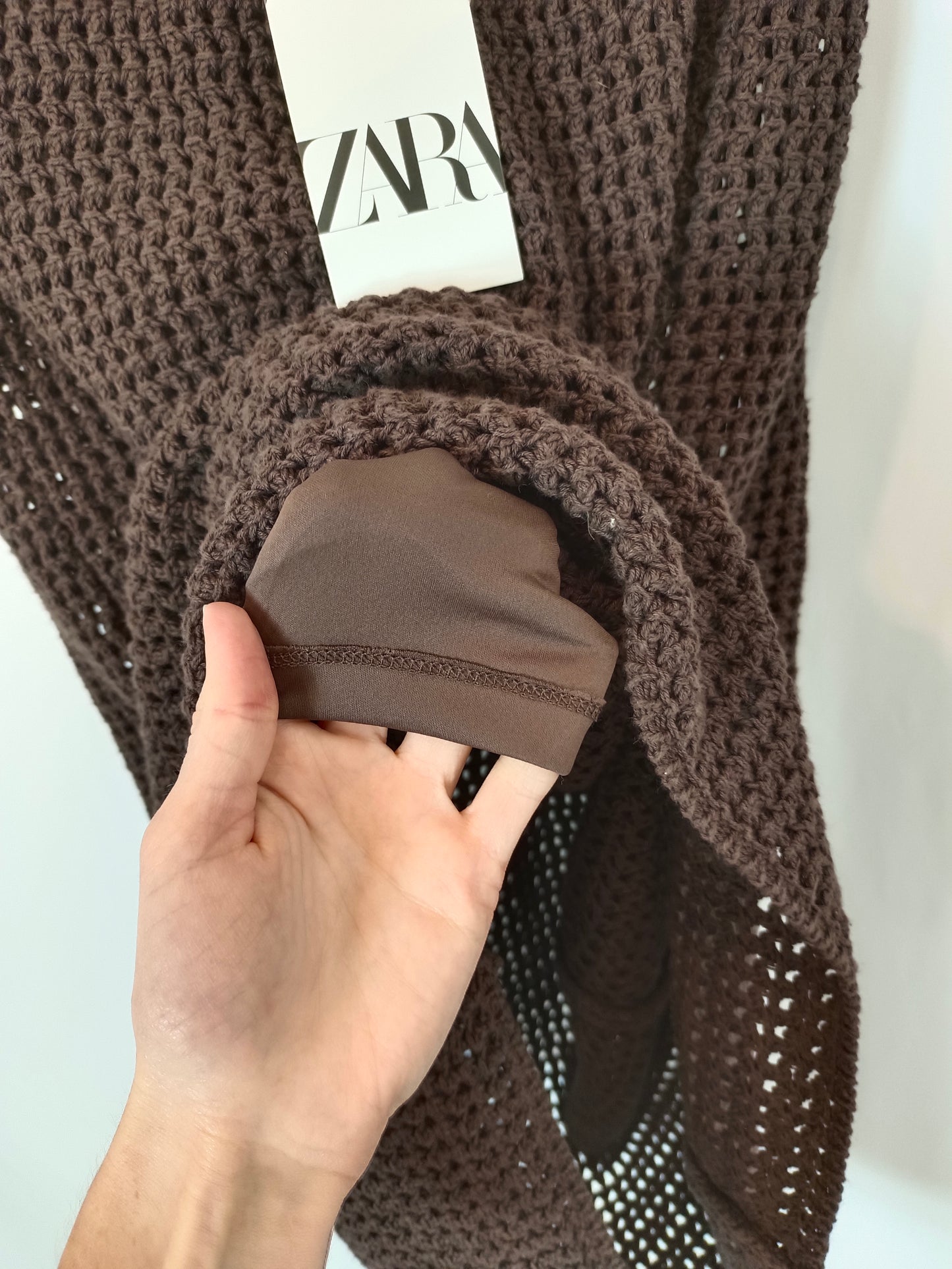 ZARA. Total look punto marrón T.m/l