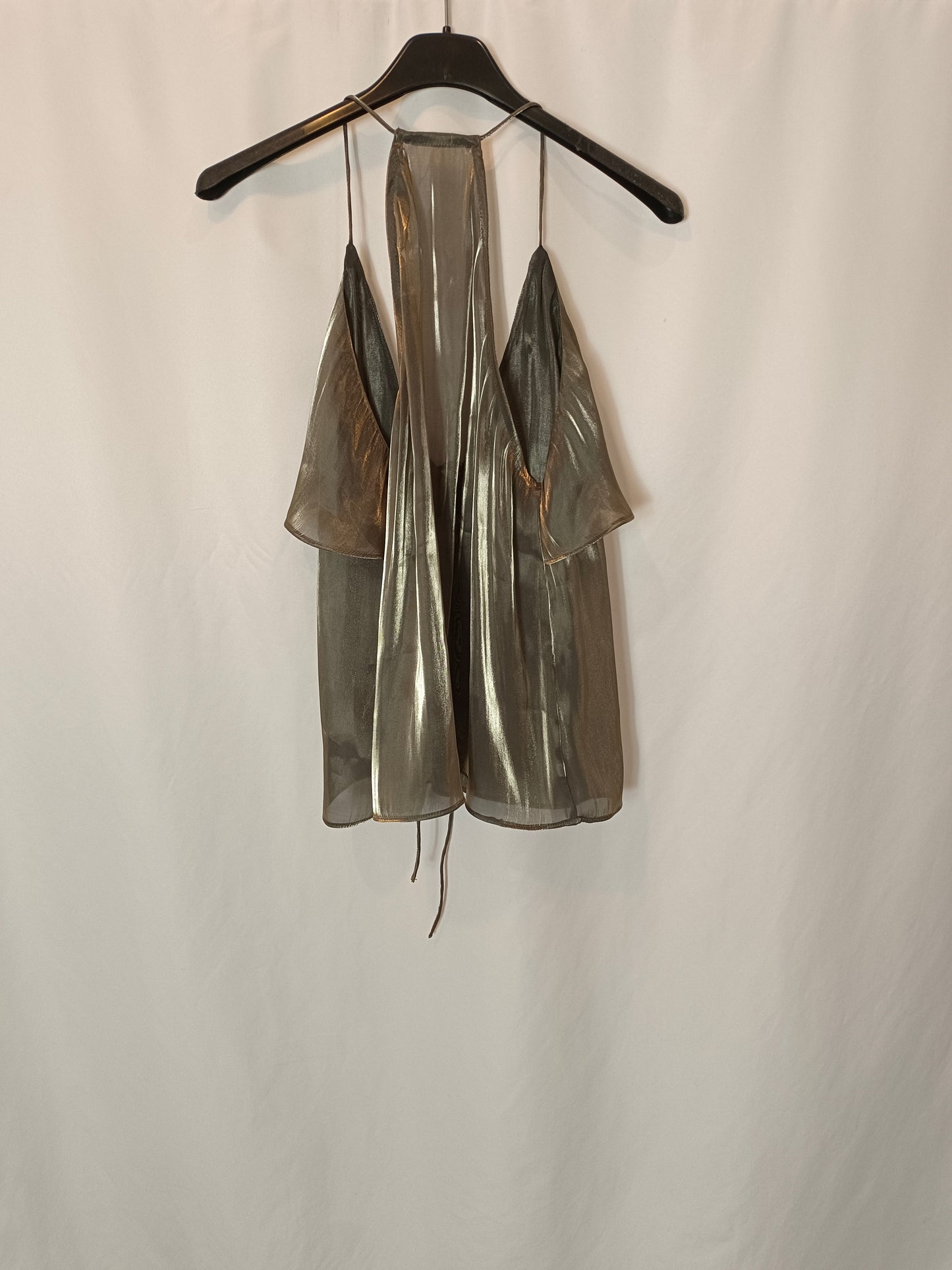 ZARA. Top fluido cobre T.xs