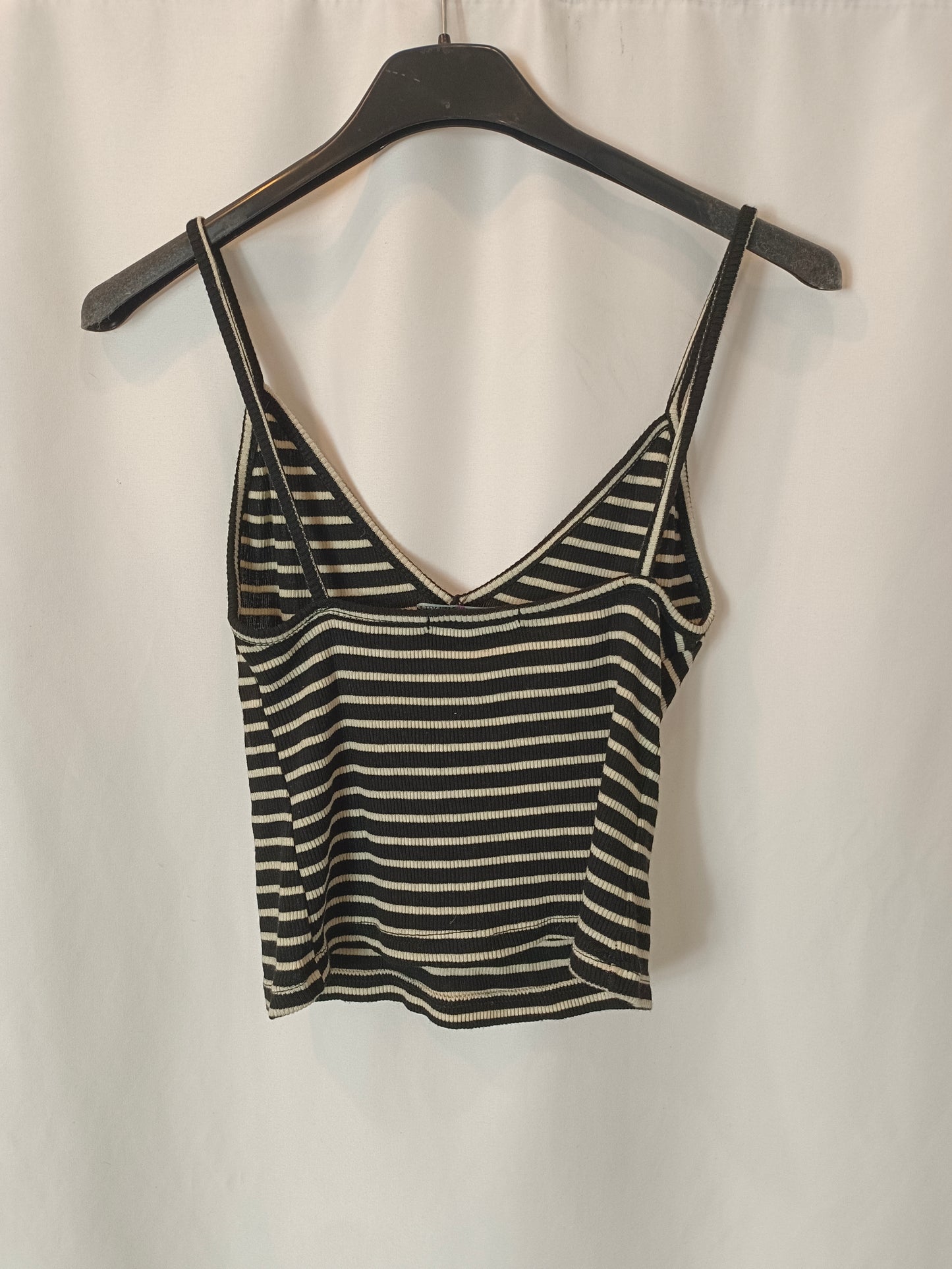 BRANDY MELVILLE. Blue striped ribbed crop top