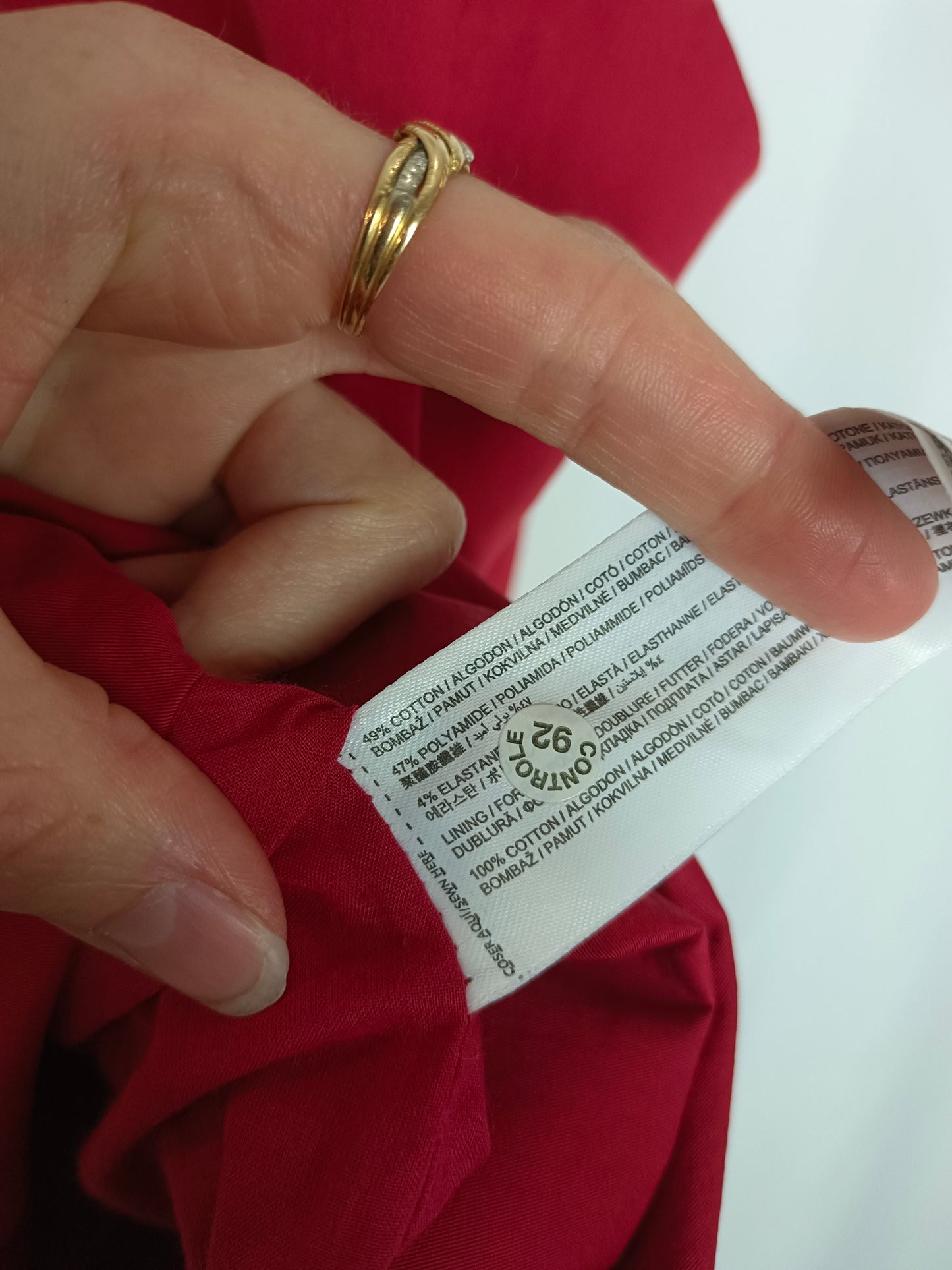 MANGO. Chaleco rojo sin mangas T.m