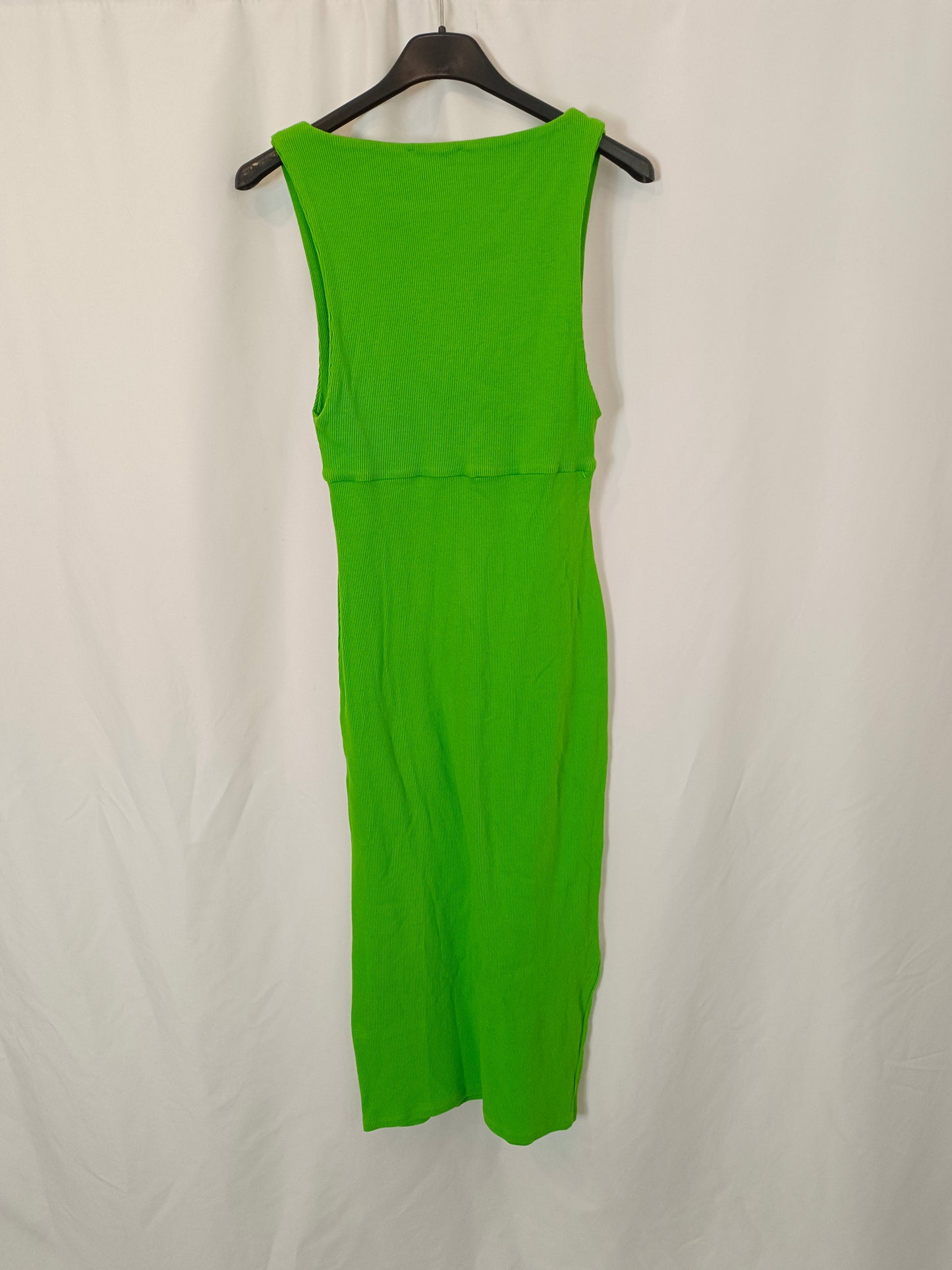 ZARA. Green ribbed midi dress Tm
