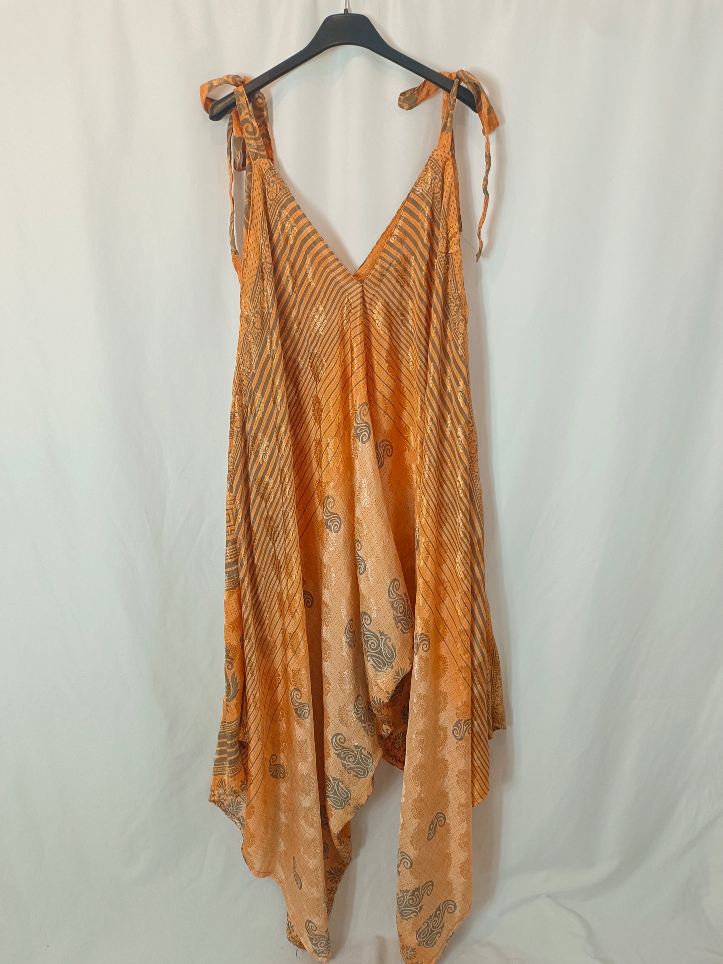 OTHERS. Orange fluid Tu(l) jumpsuit