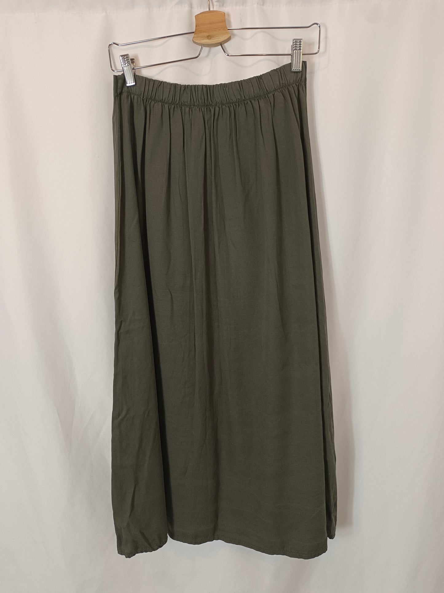 MULAYA. Tm buttoned midi green skirt