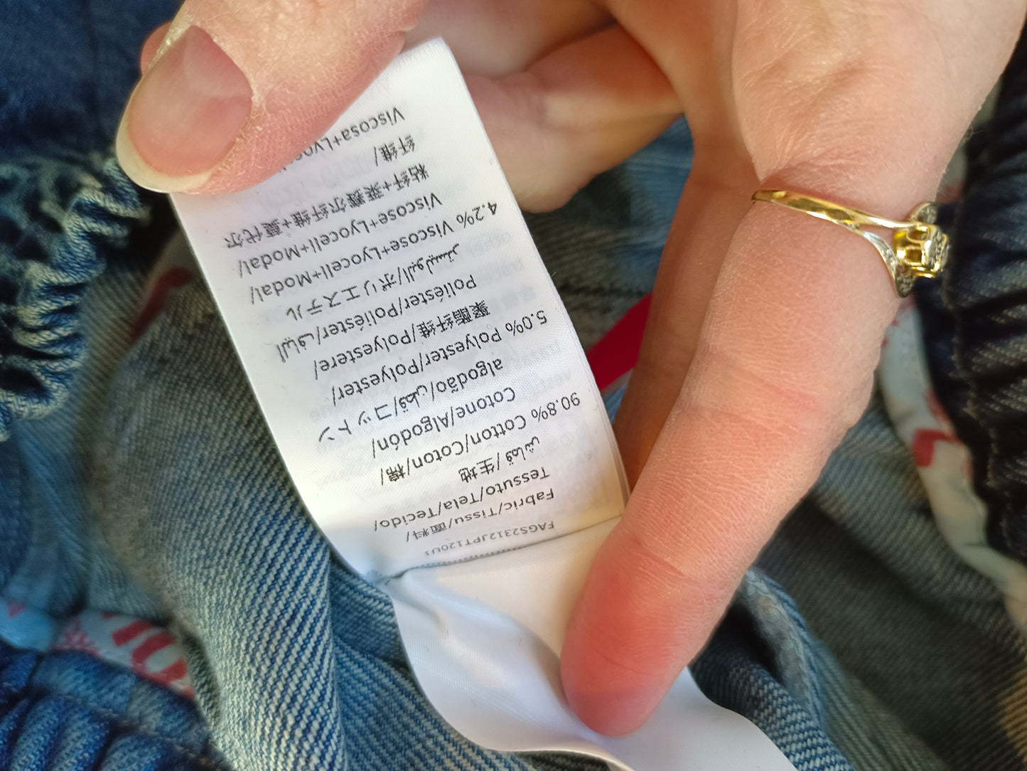 FABRIQUE. Pantalón vaquero detalles plateados T.s