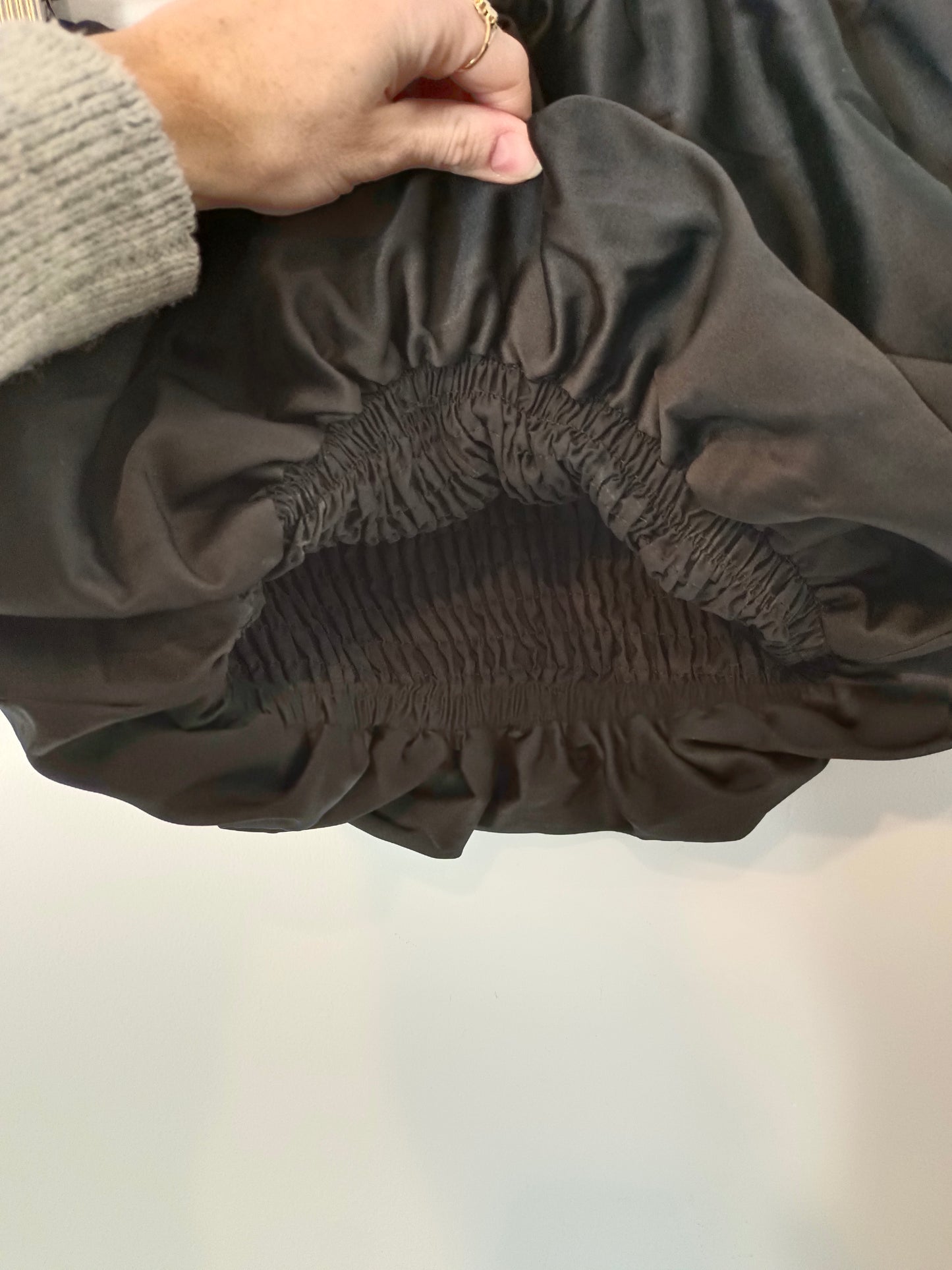 H&M. Black strapless bloomer top T.xs