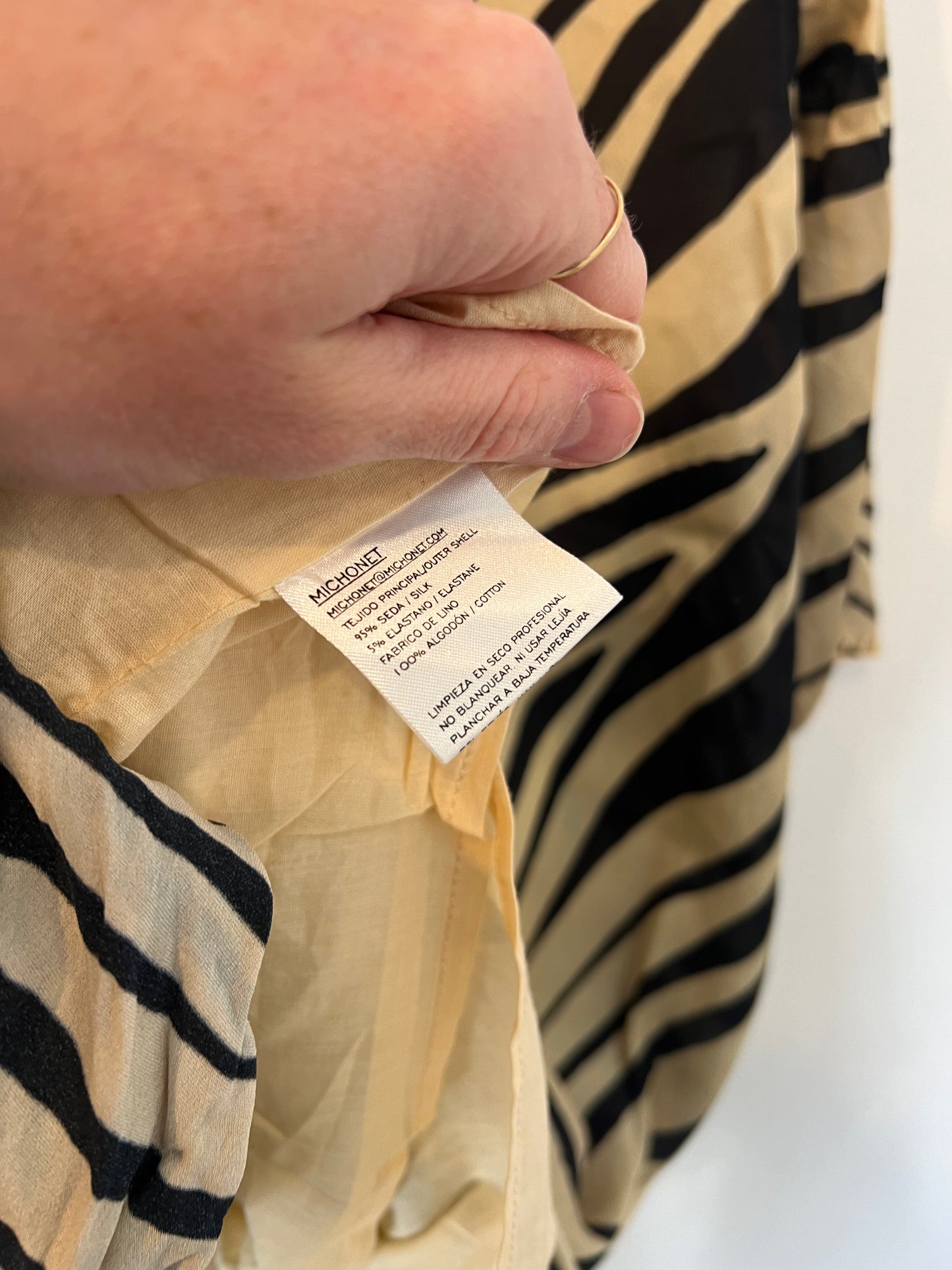 MICHONET. Ts silk animal dress