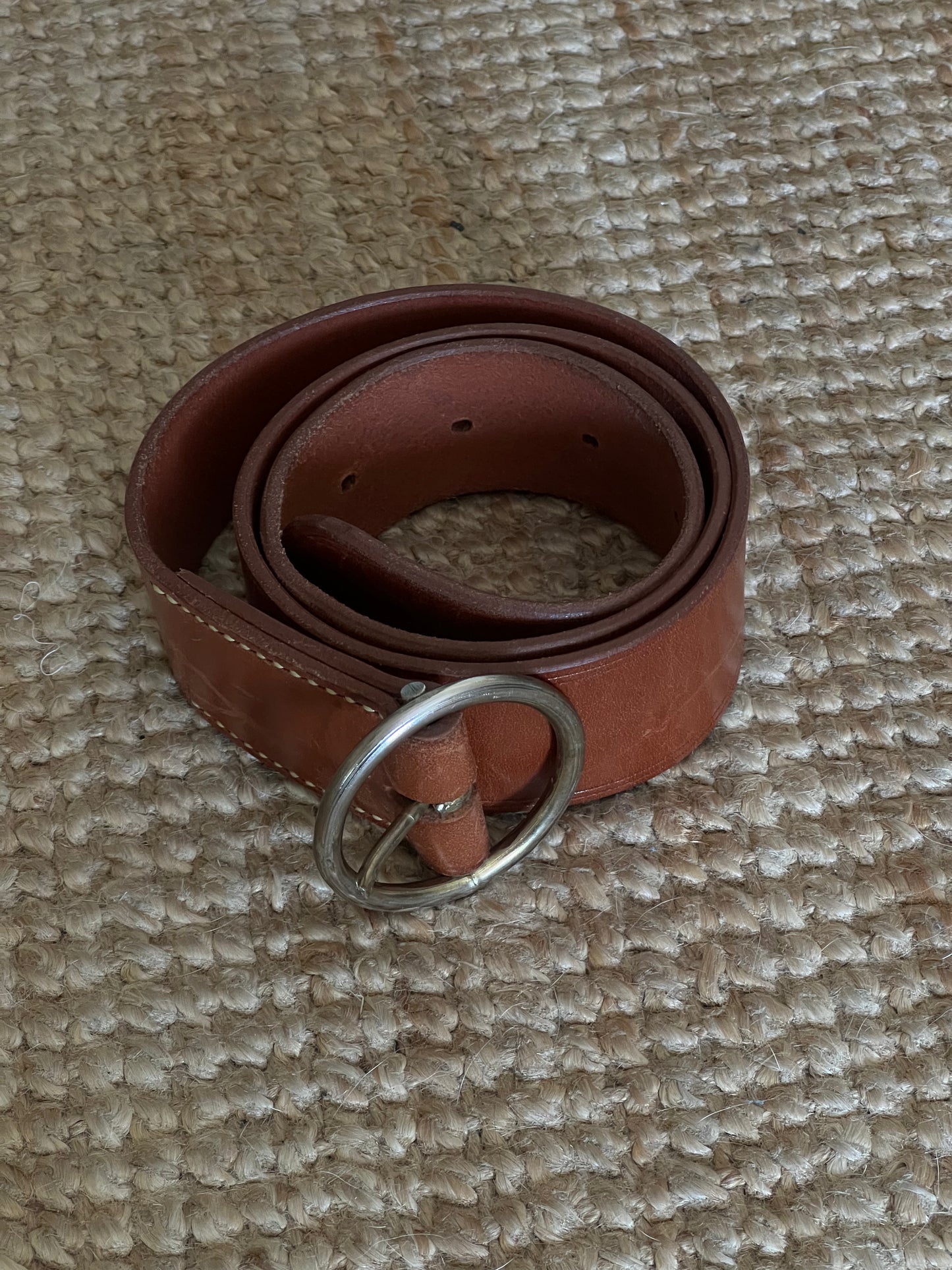 Cinturón piel camel