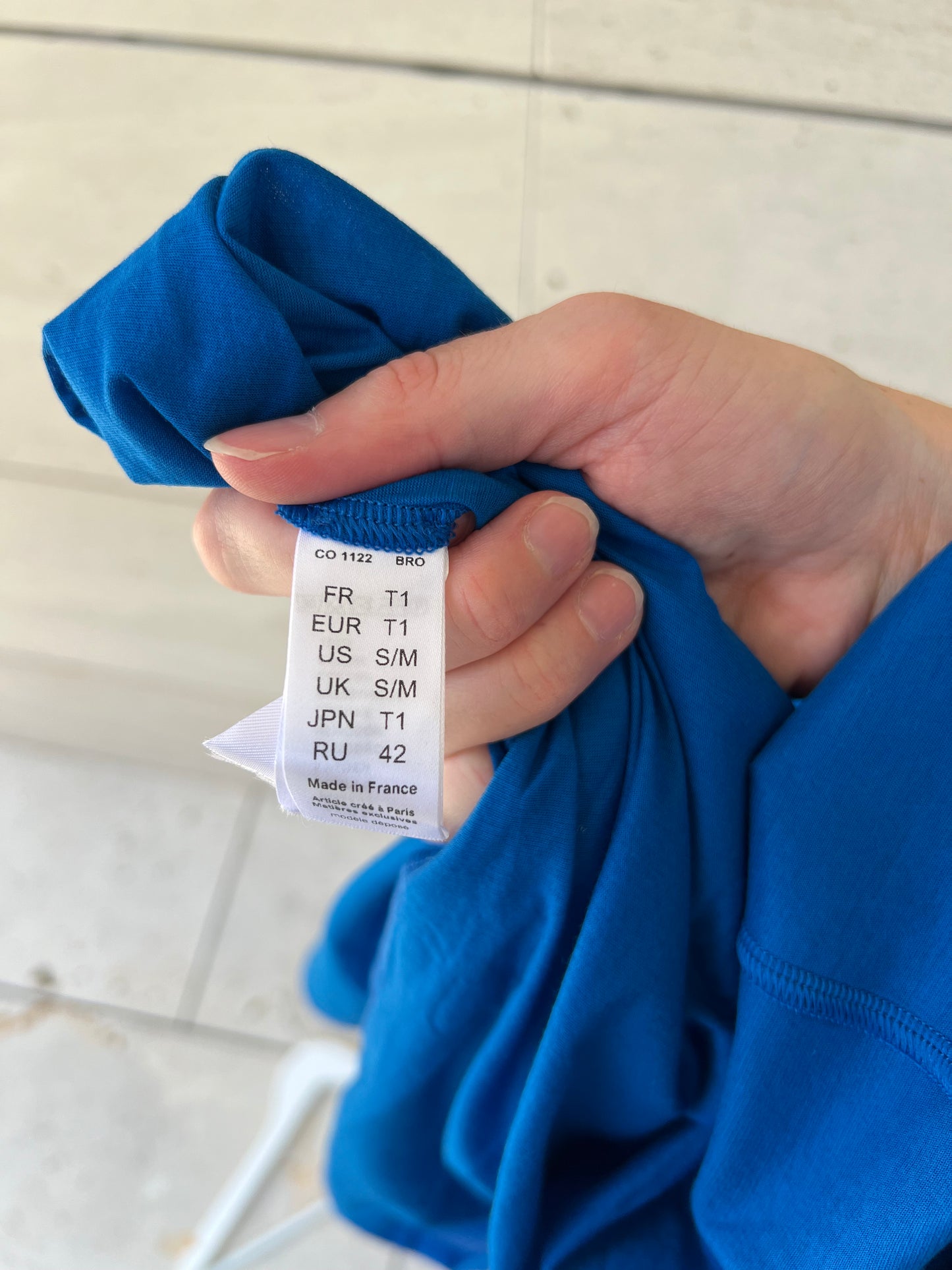 ERES. Vestido azul palabra de honor T.1(s)