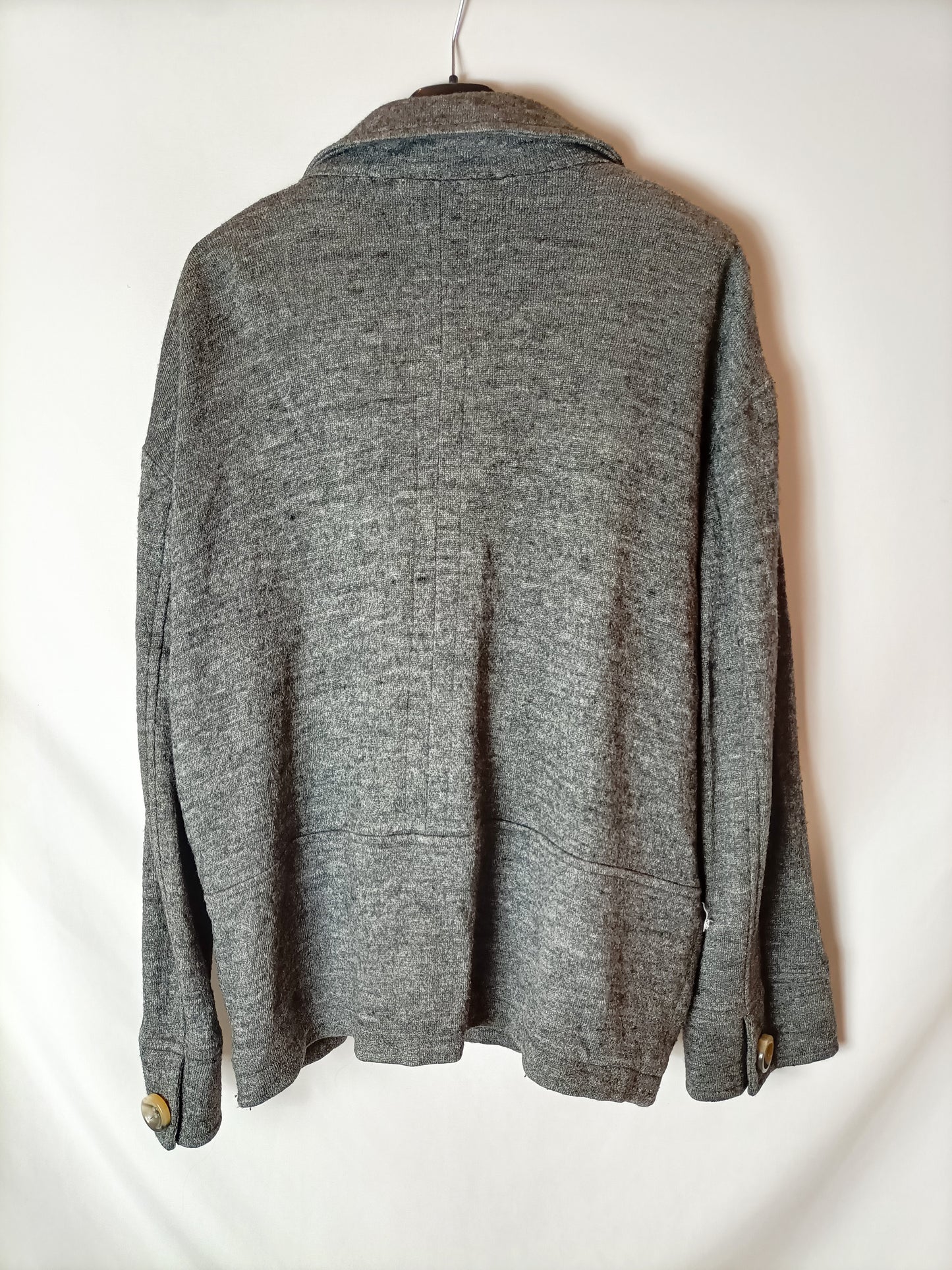 SYSTEMACTION. Chaqueta punto gris T.38 (vintage)