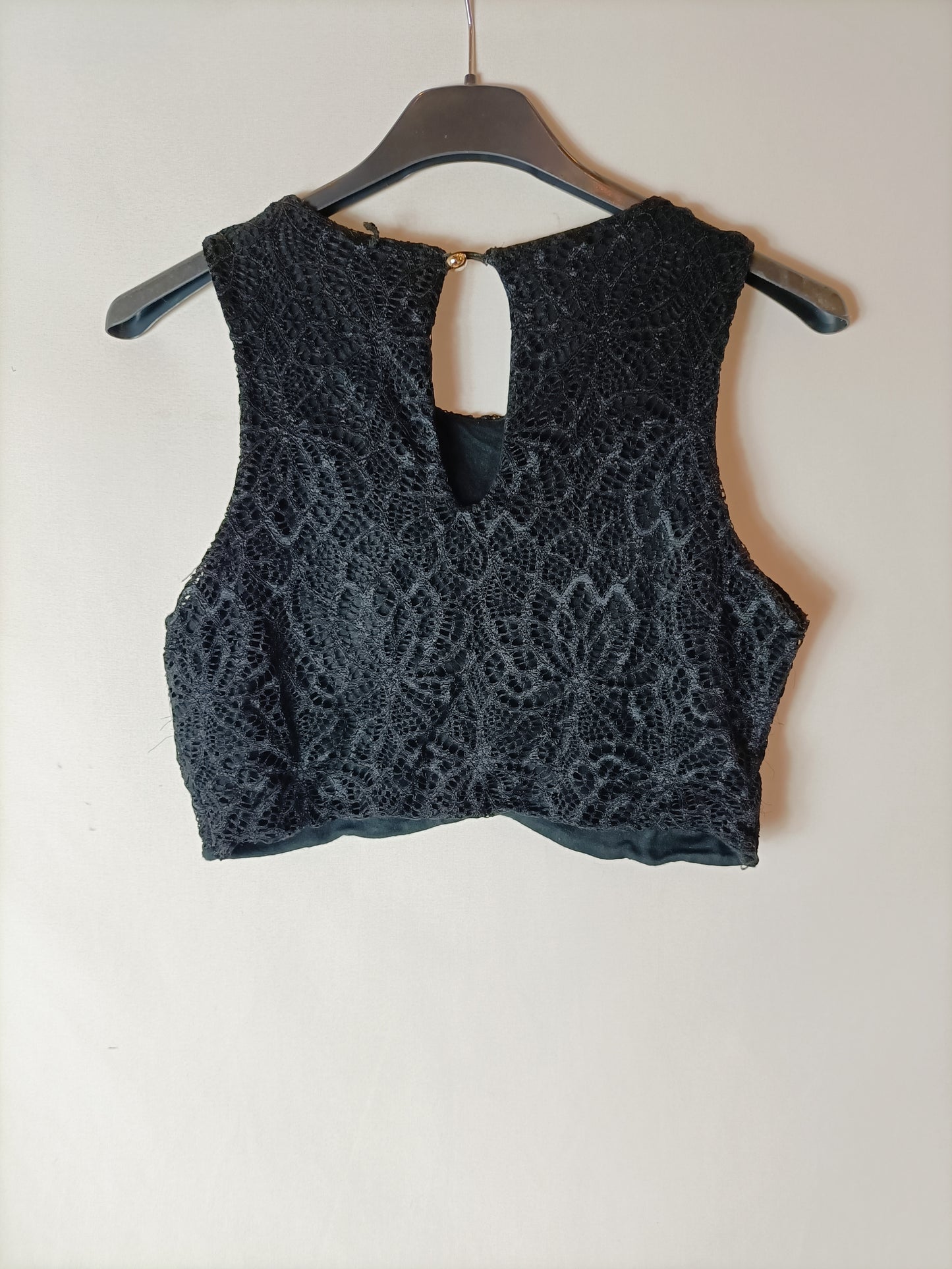 OTRAS. Croptop encaje negro T.u(s)
