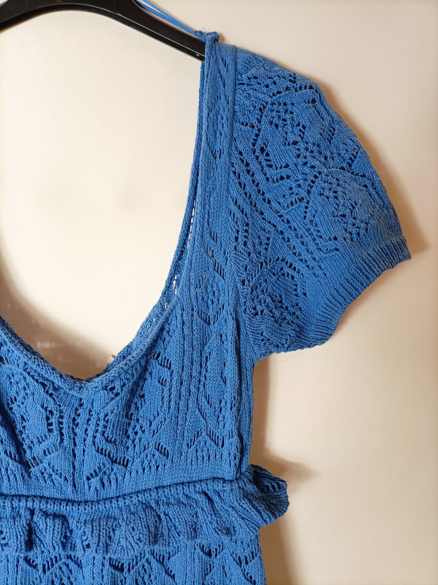 ZARA. Vestido largo croché T.s