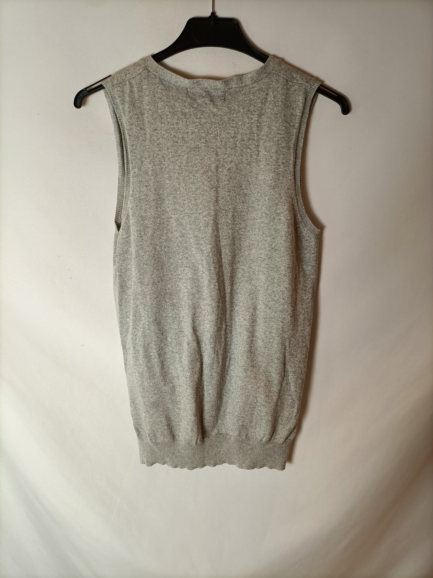 AMICHI. Chaleco gris algodón. T M