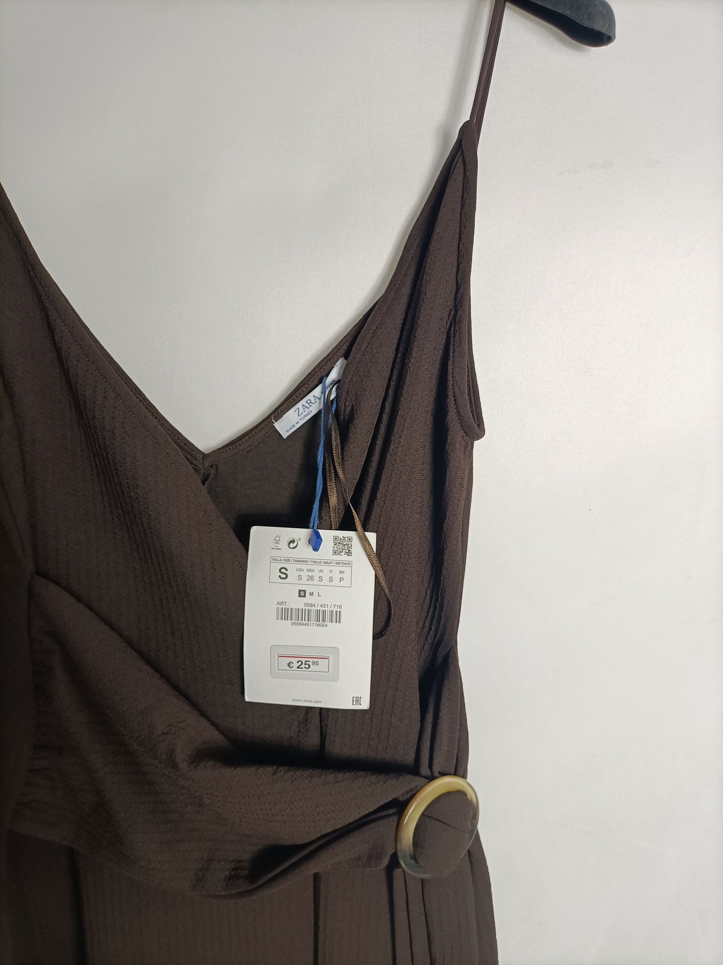 ZARA. Brown Ts wrap dress