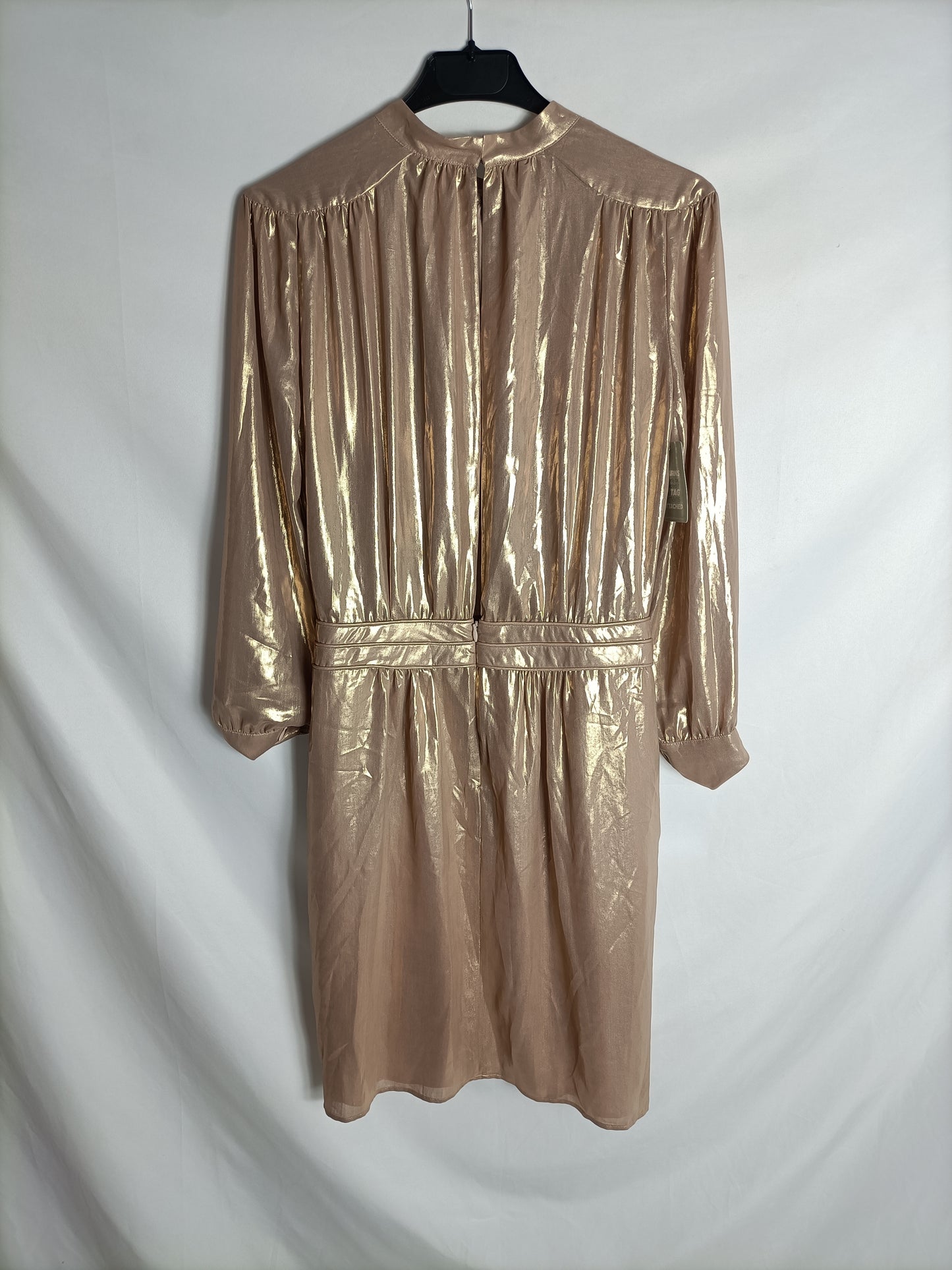 HOSS INTROPIA. Vestido nude brillante t. 36