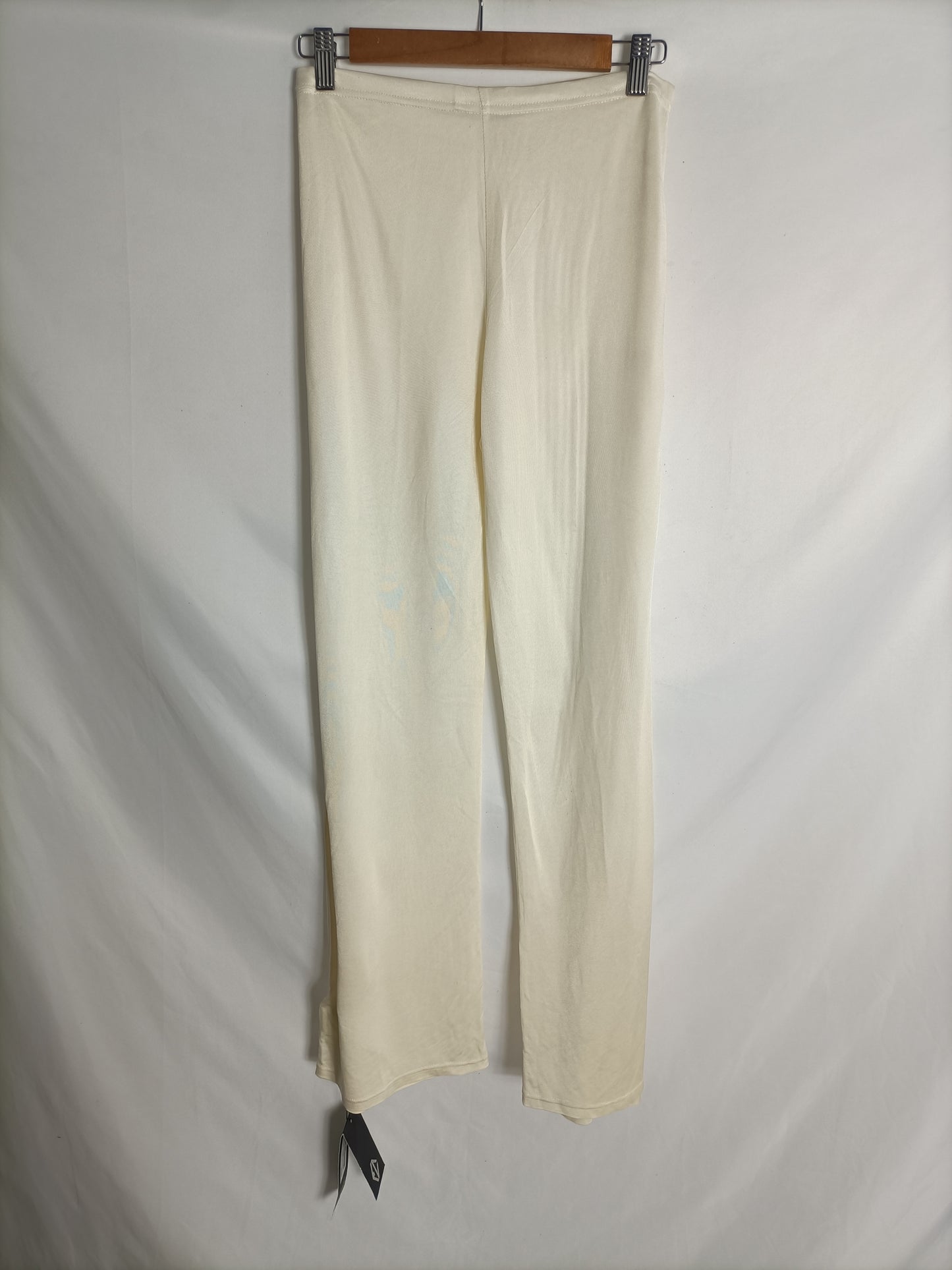 ELISA CORTÉS. Pantalón fluido champan T.38