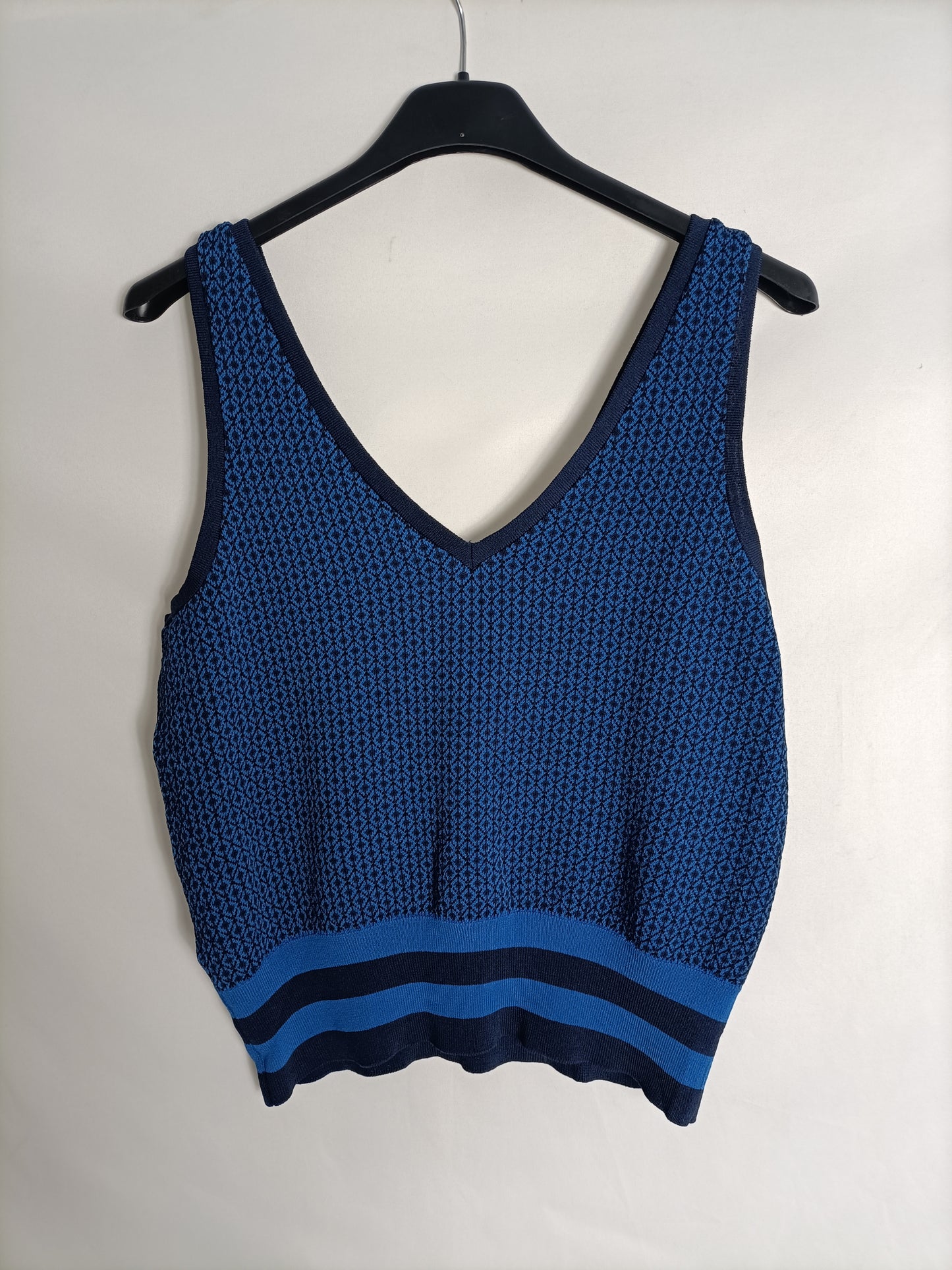 ZARA. Geometric knit top S,m