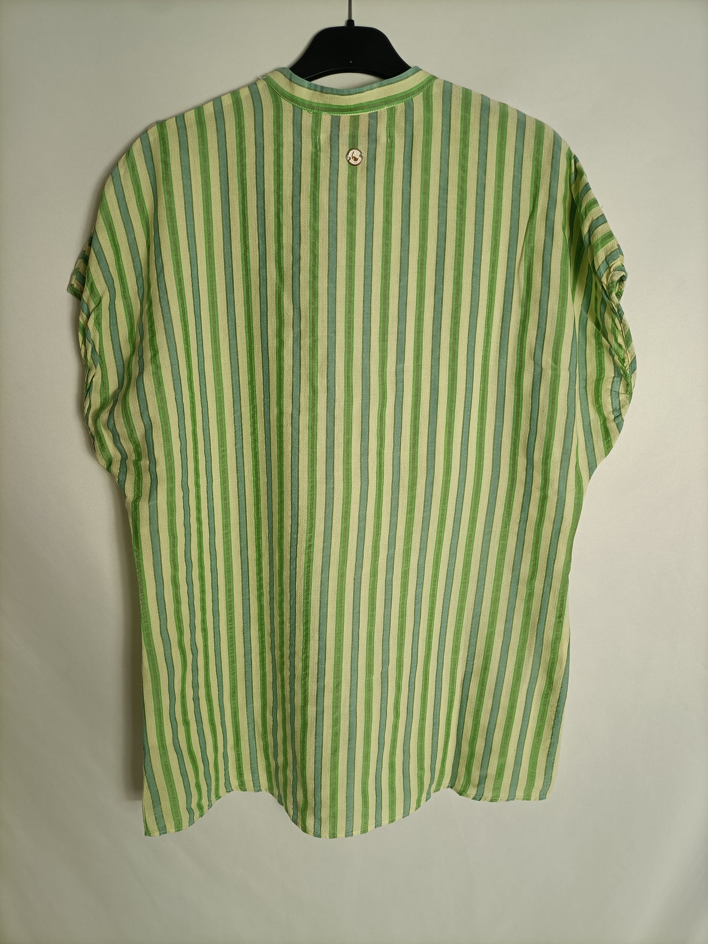 EL GANSO. Blusa rayas verde T.m