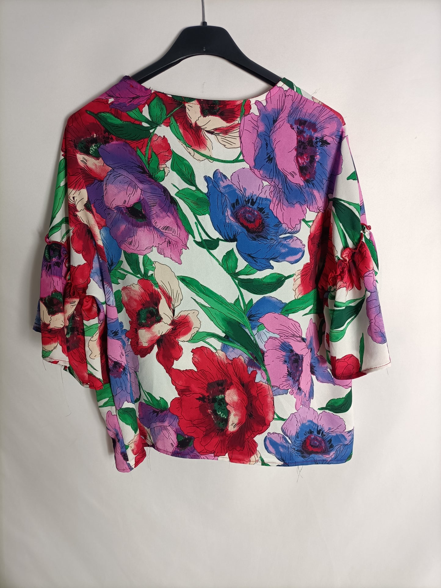 LINÚ. Blusa fluida flores TU(s/m)