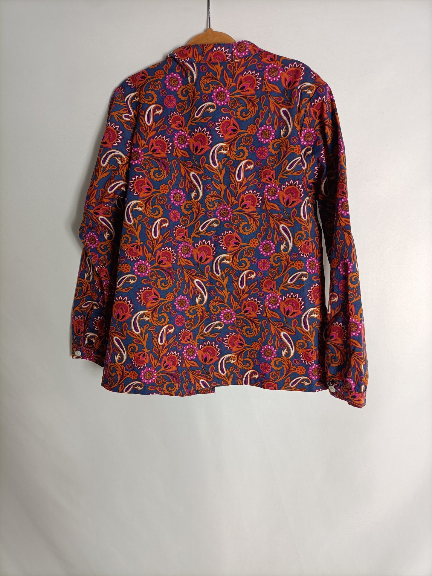 NEWNESS. Blue printed shirt, size 6 years