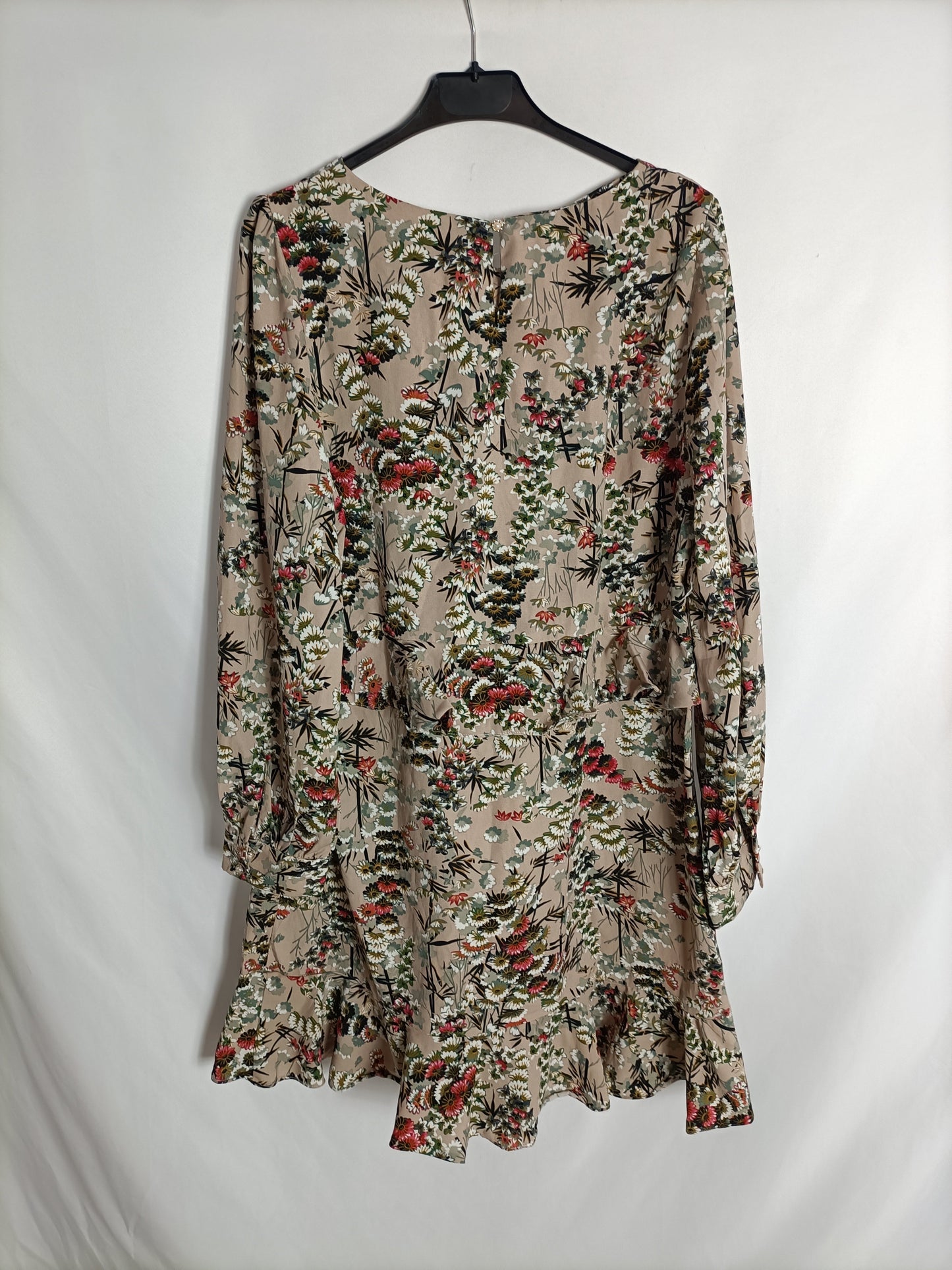 LAMORENA. Beige floral dress TM