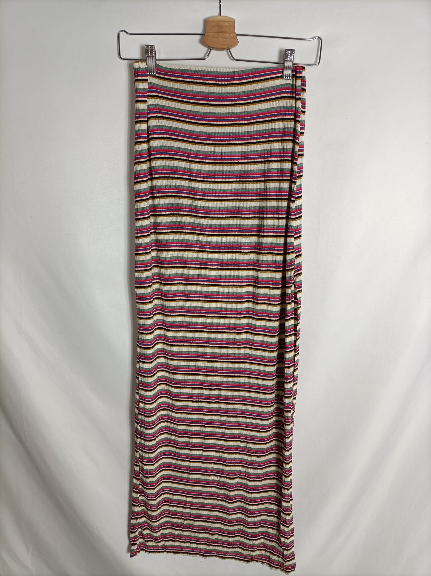 OTRAS. Falda larga rayas multicolor t.S