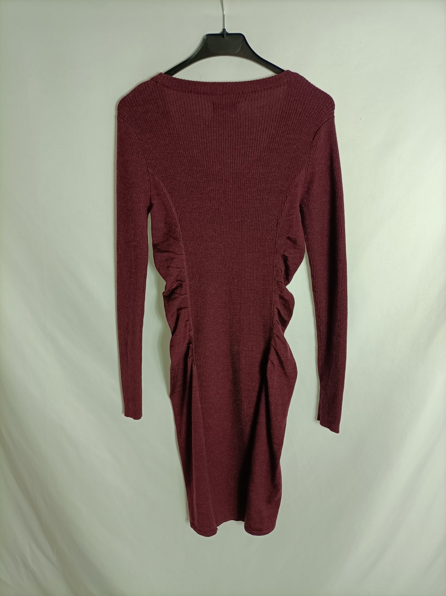 CALVIN KLEIN. Burgundy knit dress TU(S)
