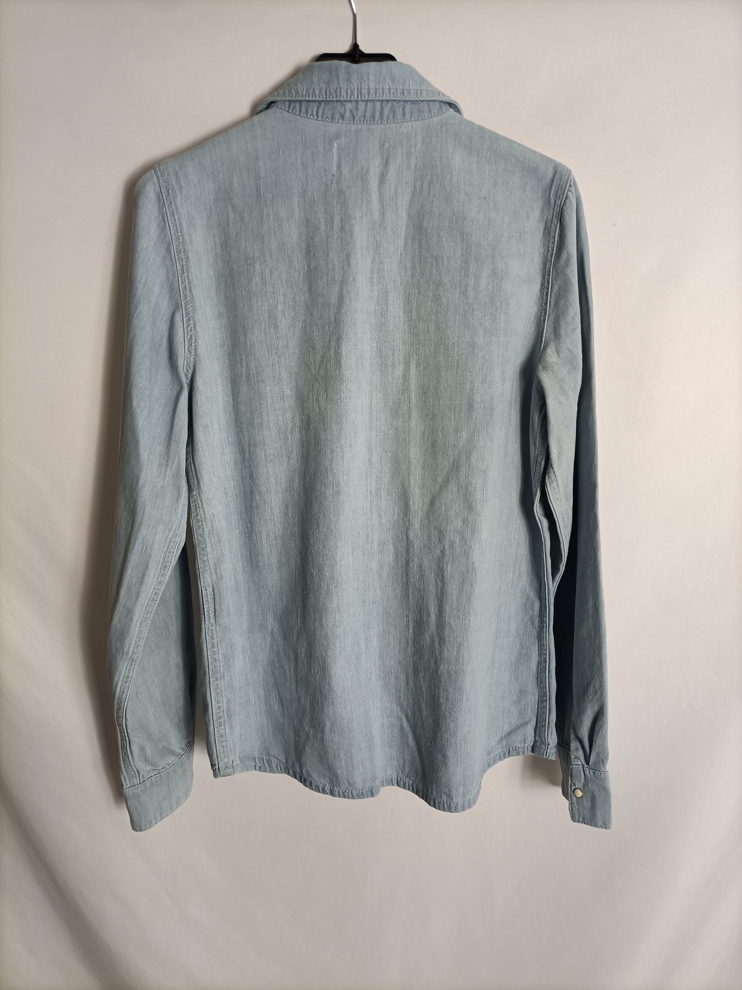 SEZANE. Buttoned denim blouse T.36
