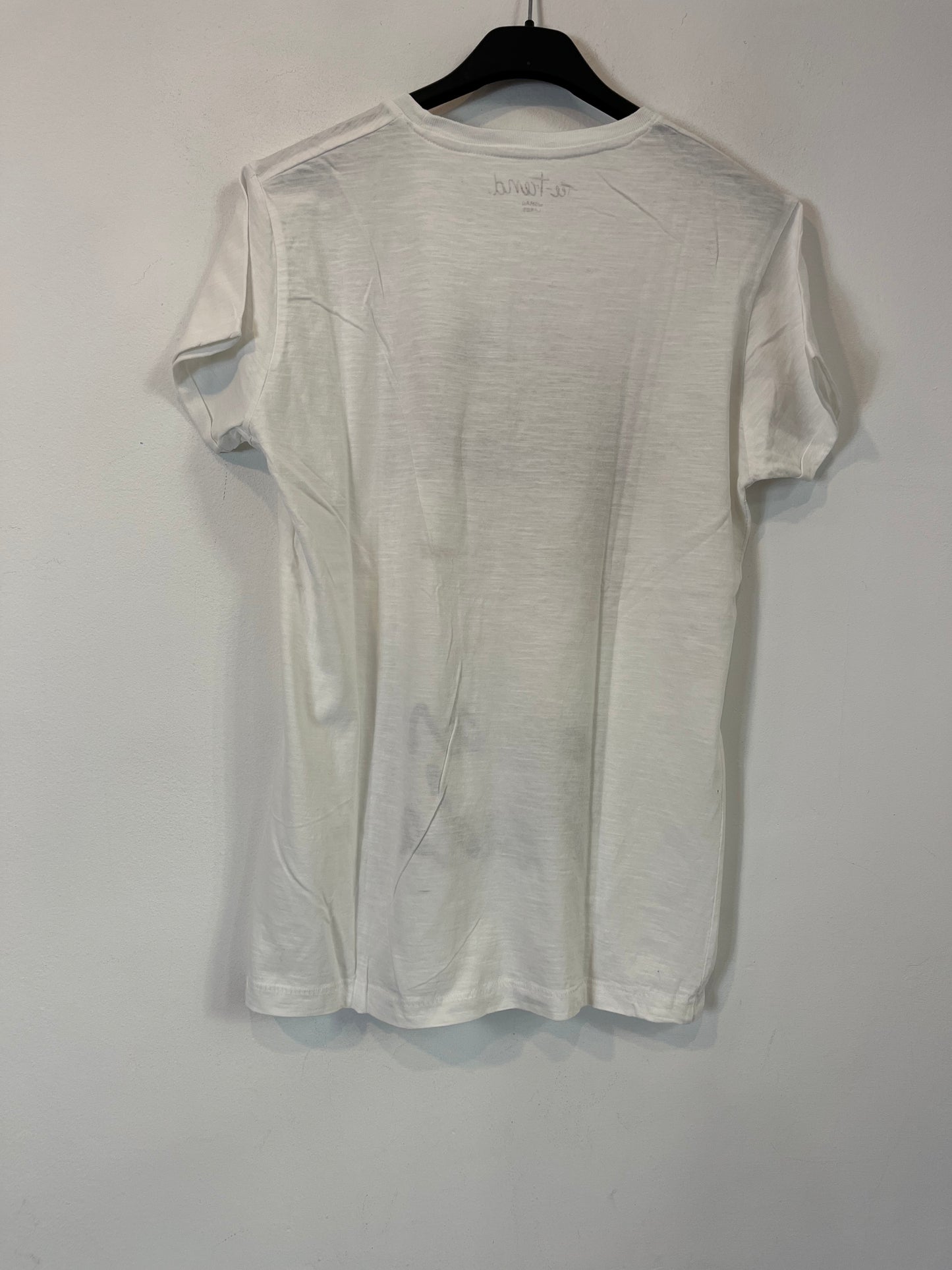 TEE TREND. Camiseta blanca slogan. T L (M)