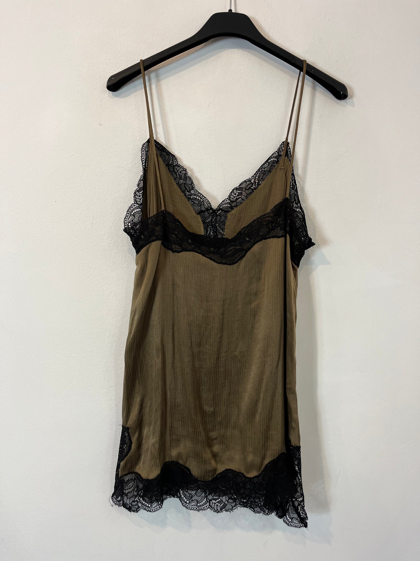 ZARA. Green lace lingerie top. TM