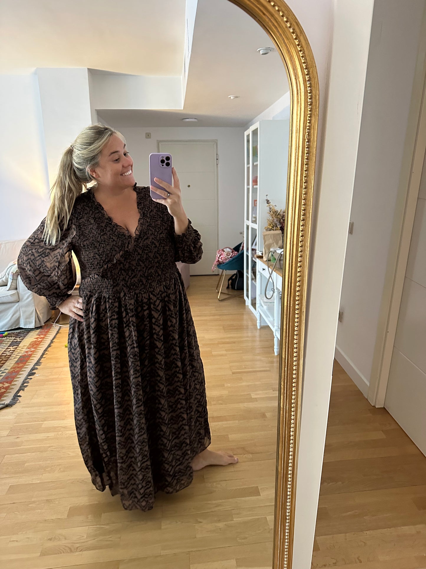 ASOS. Vestido animal print nido T.54