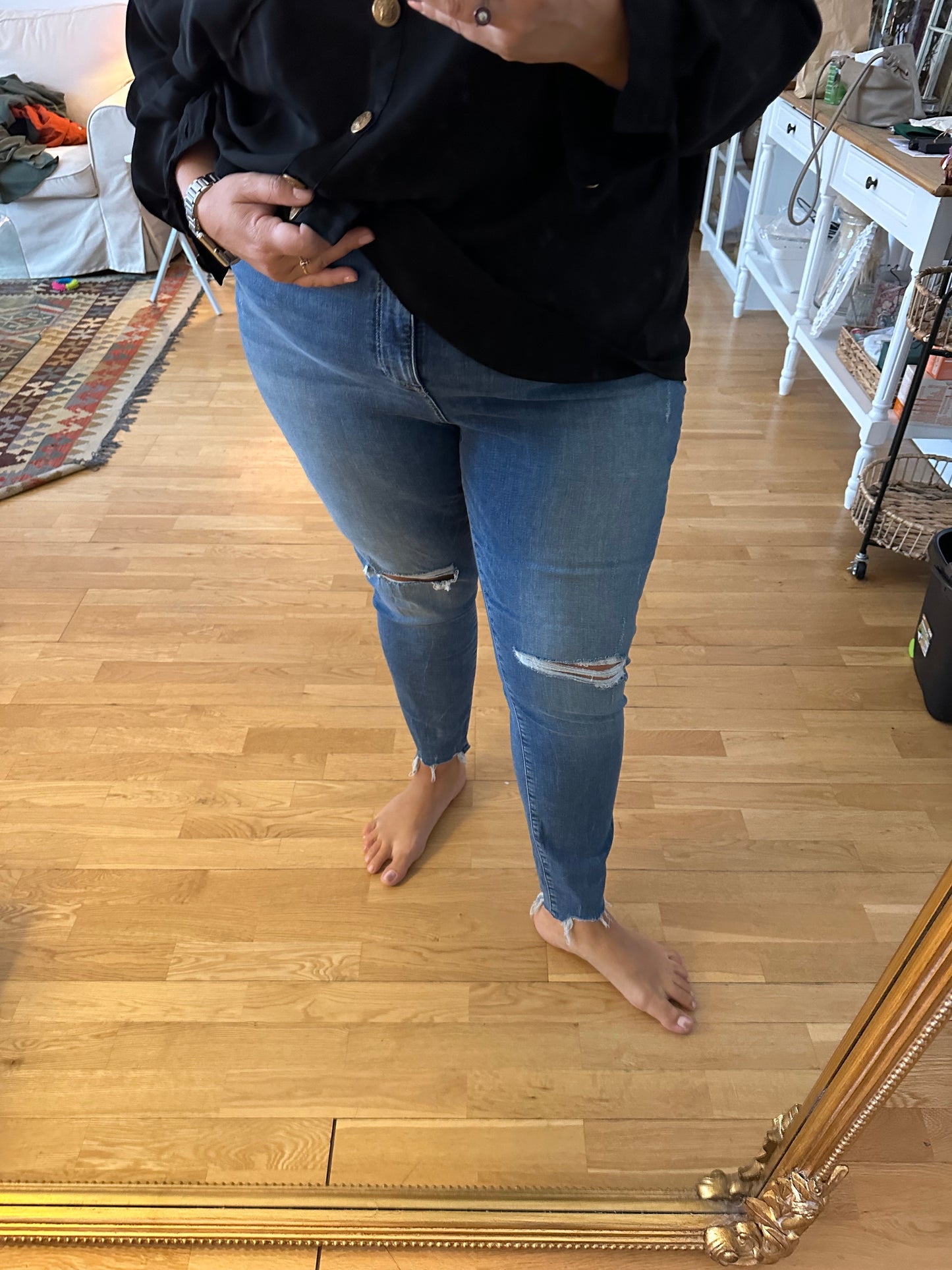 H&M. Pantalón pitillo denim T.54