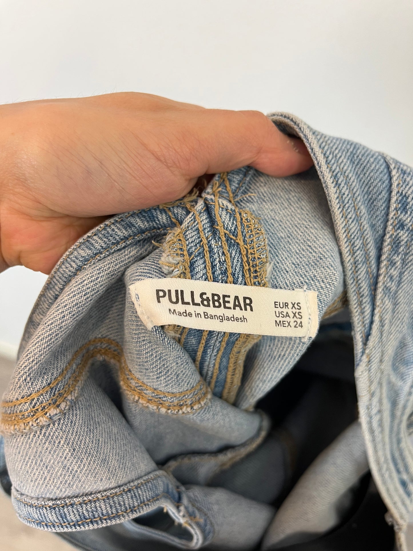 PULL&BEAR. Vestido largo denim. T. XS