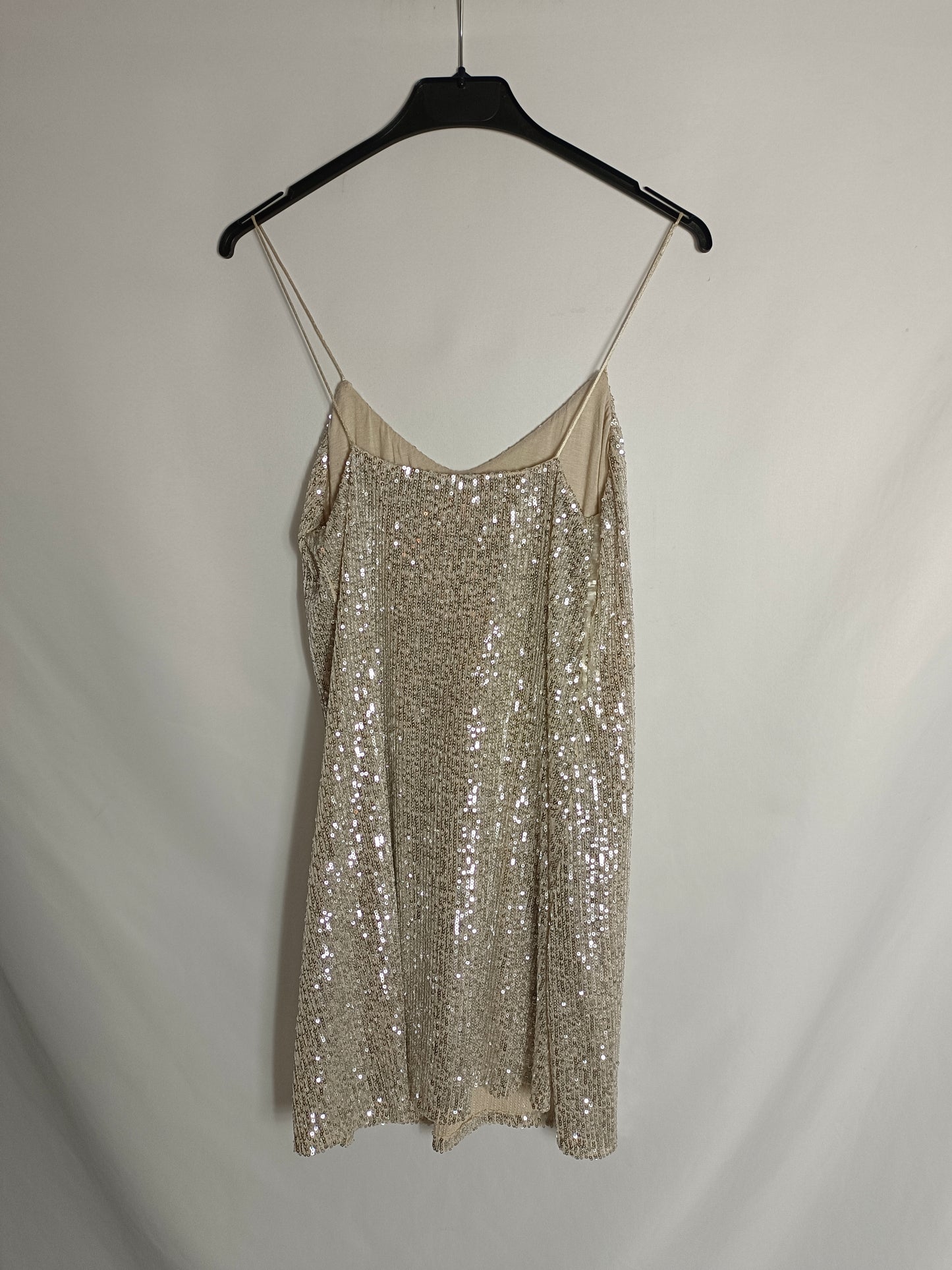 OH. JULIETTE. Vestido dorado lentejuelas TU(xs)