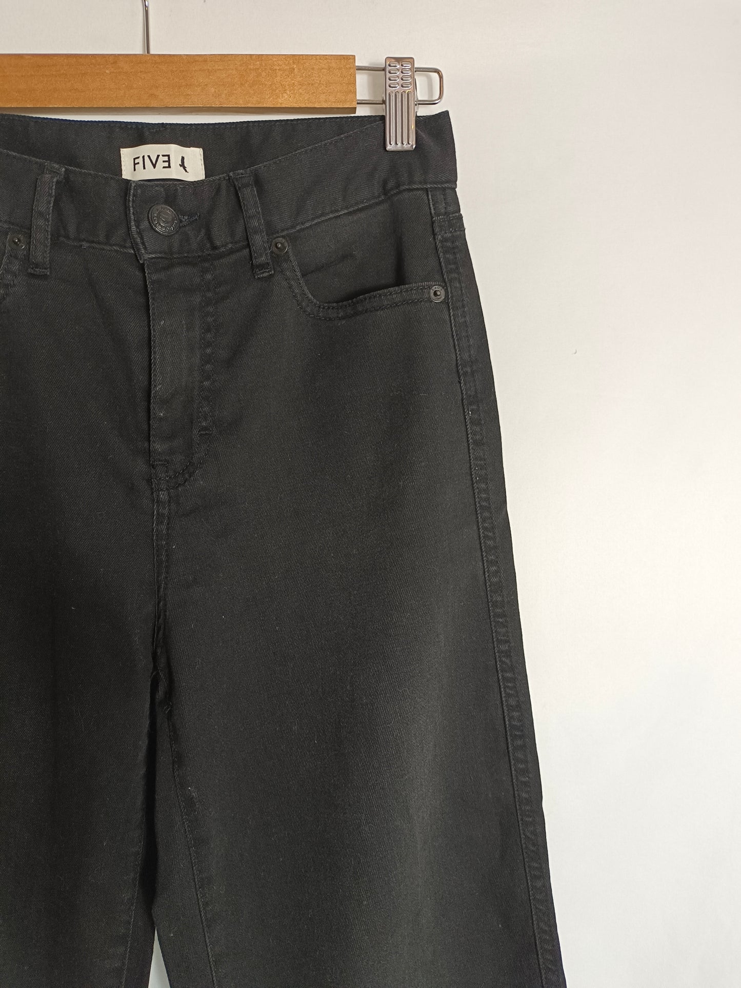 FIVE. Wide black trousers size 27 (34)